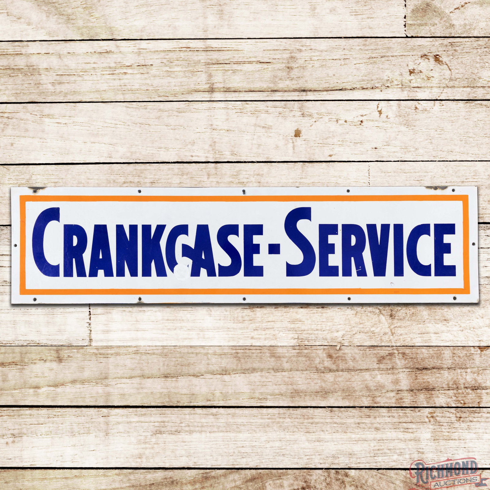 Gulf Crankcase Service 40" Single Sided Porcelain Sign (1 of 3)