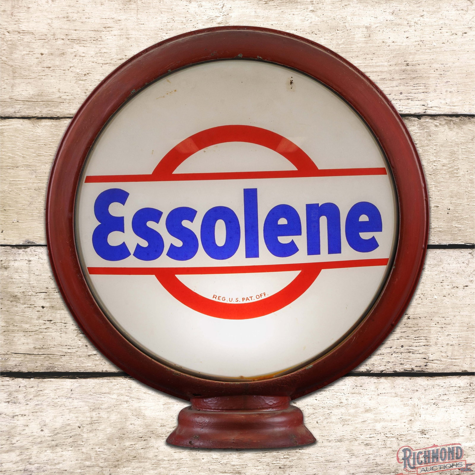 Essolene Gasoline 15" Complete HP Metal Body Gas Pump Globe (1 of 5)