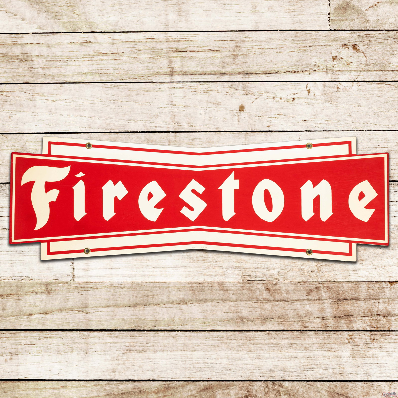 Firestone Tires 48" Double Sided Tin Die Cut Sign (1 of 3)