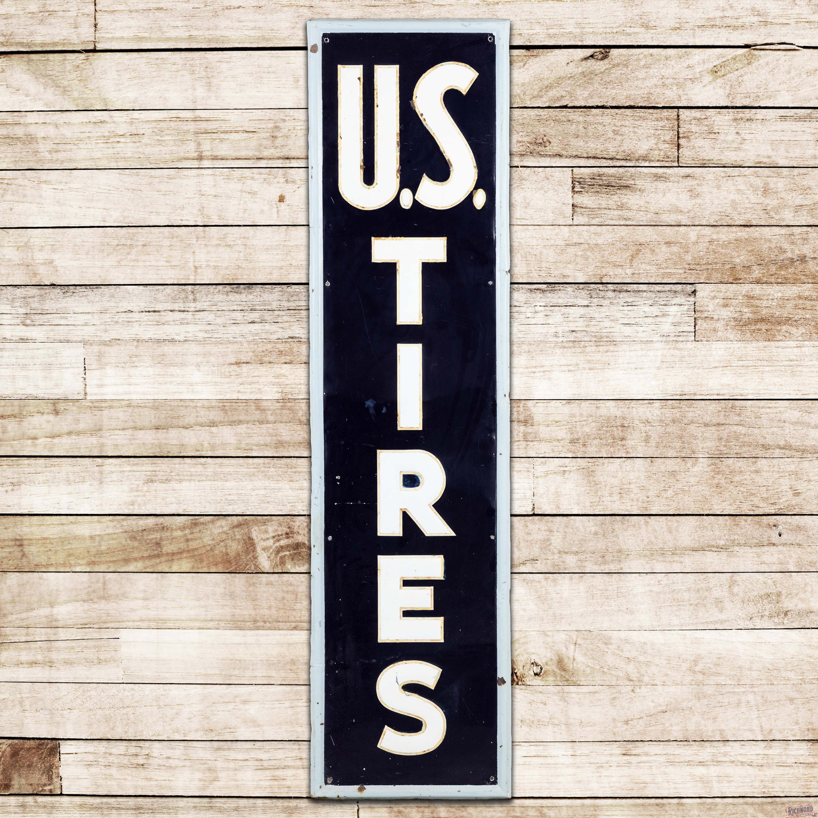 U.S. Tires 6' Emb. Single Sided Tin Sign (1 of 3)