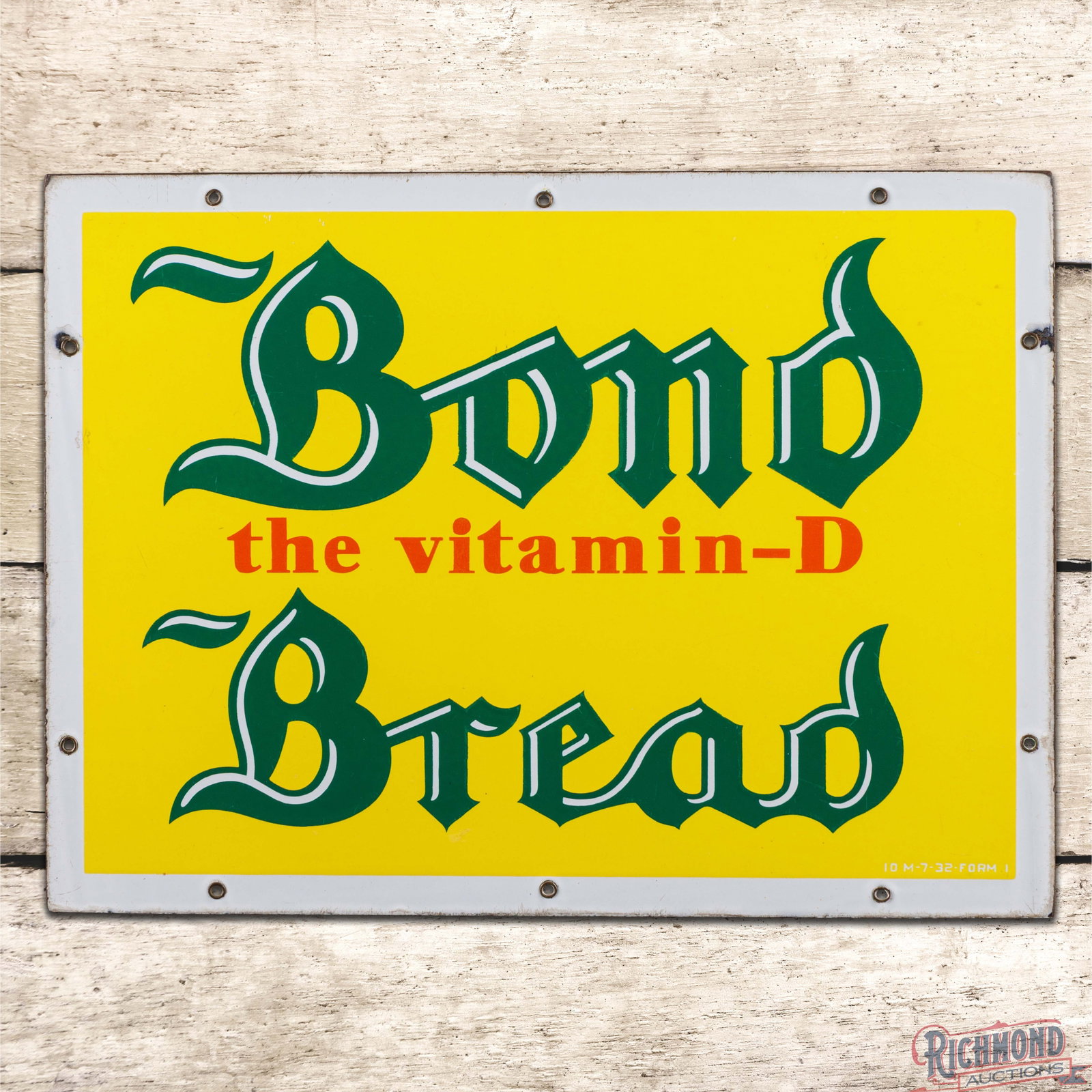 Bond the Vitamin D Bread 19" Single Sided Porcelain Sign (1 of 3)