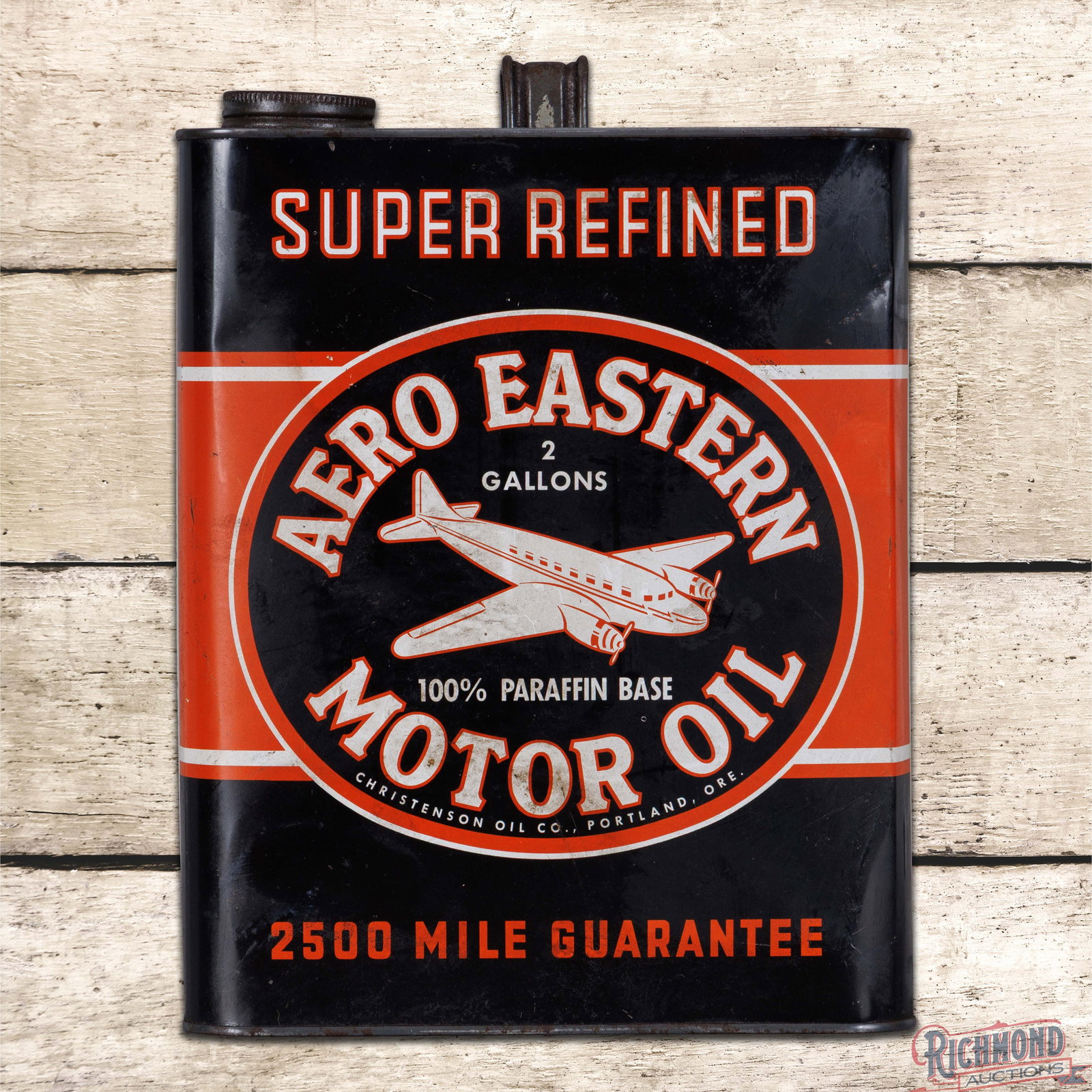 Aero Eastern Motor Oil Two Gallon Metal Can w/ Plane (1 of 6)