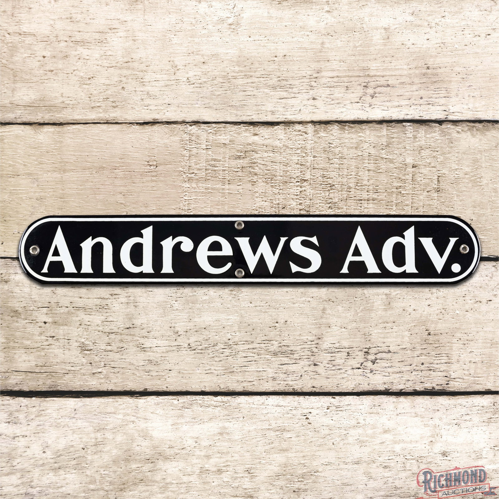 Andrews Advertising 20" Single Sided Porcelain Sign (1 of 3)