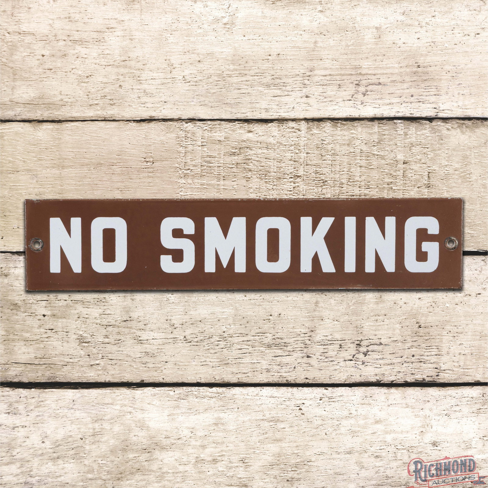 No Smoking 12" Single Sided Porcelain Sign (1 of 3)