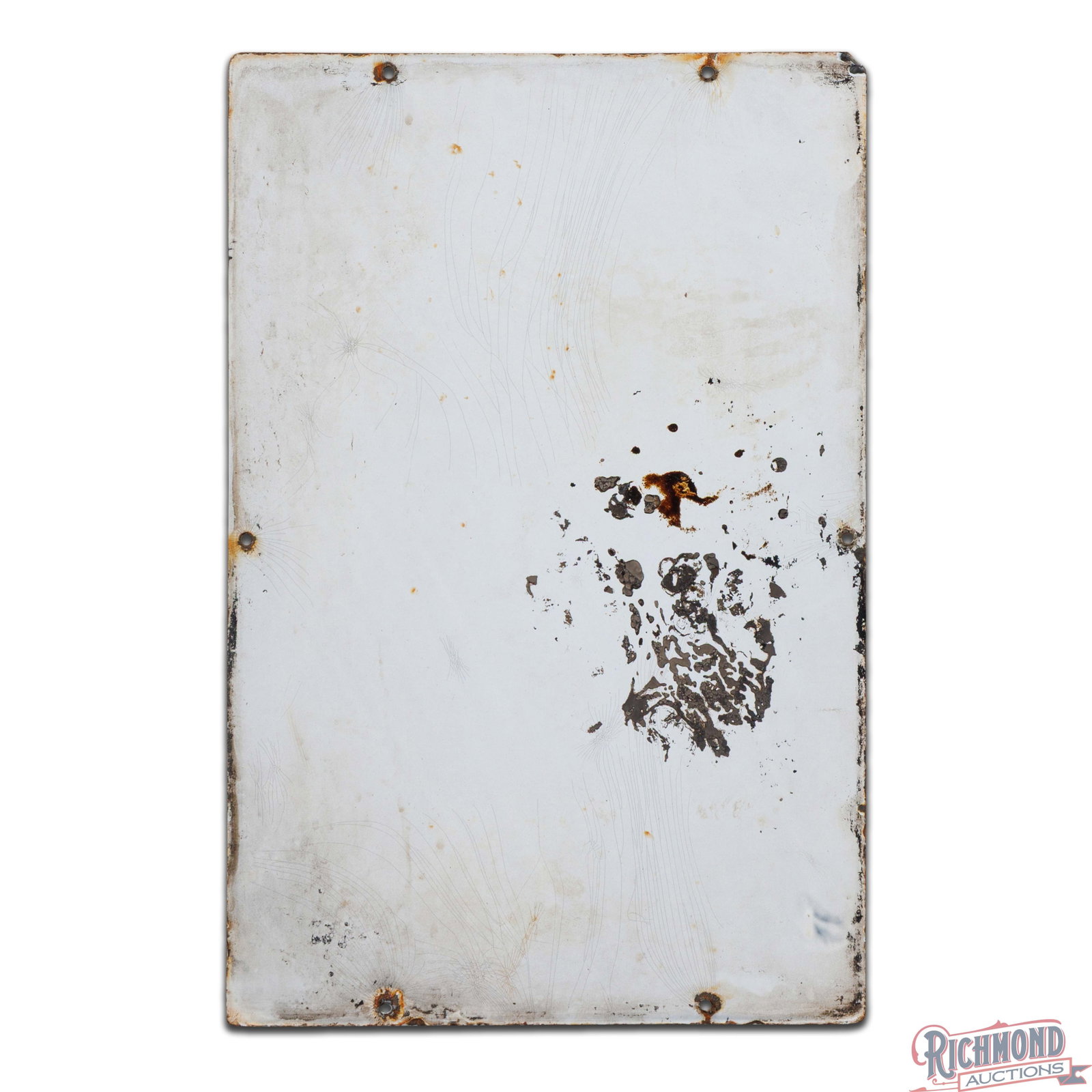 1940 Texaco Fire Chief Gasoline Single Sided Porcelain Pump Plate Sign - 3