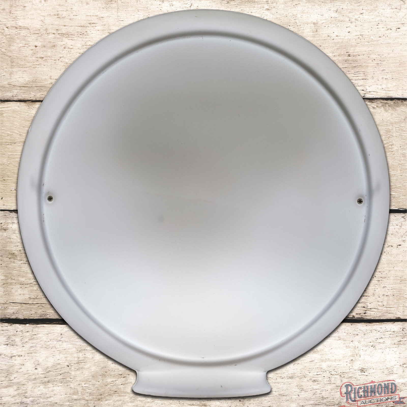 13.5" Wide Milk Glass Gas Pump Globe Body (1 of 6)