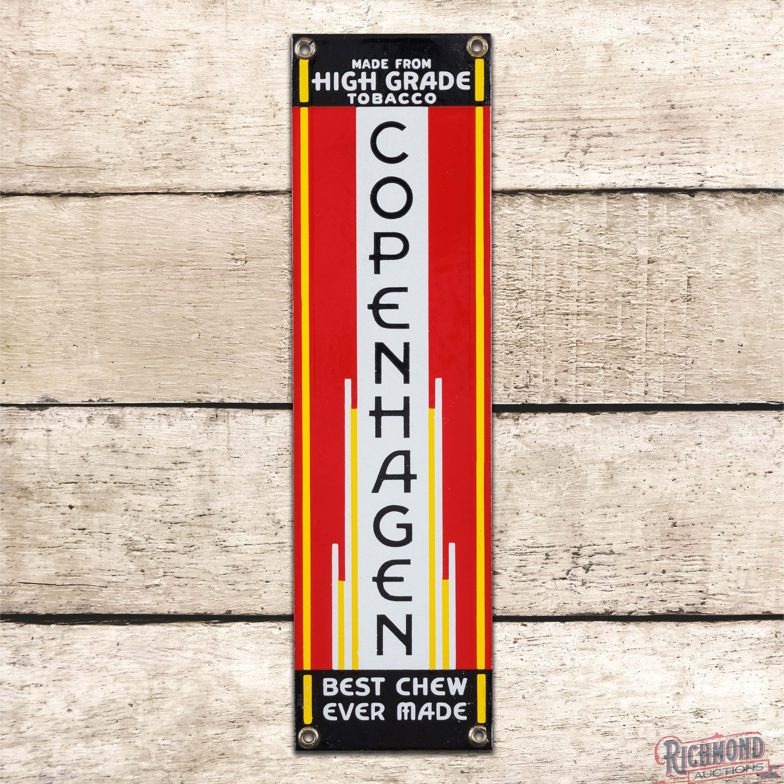 Copenhagen "Best Chew Ever Made" Single Sided Porcelain Door Push Sign (1 of 3)
