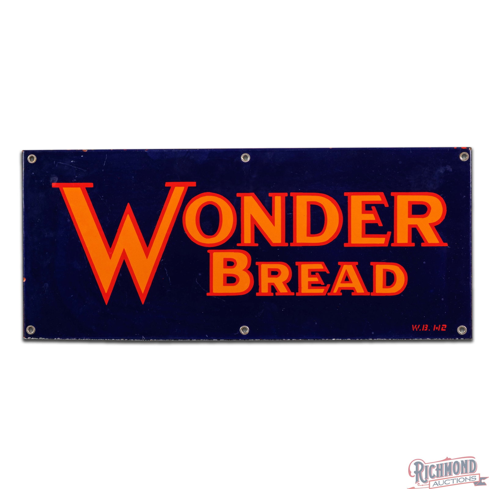 Wonder Bread 20" Single Sided Porcelain Sign - 2