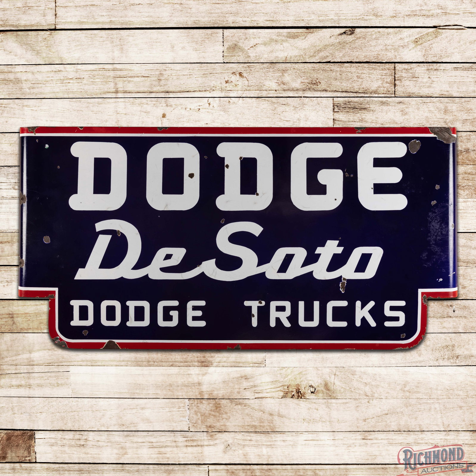 Dodge DeSoto Dodge Trucks 7' Single Sided Porcelain Sign (1 of 3)