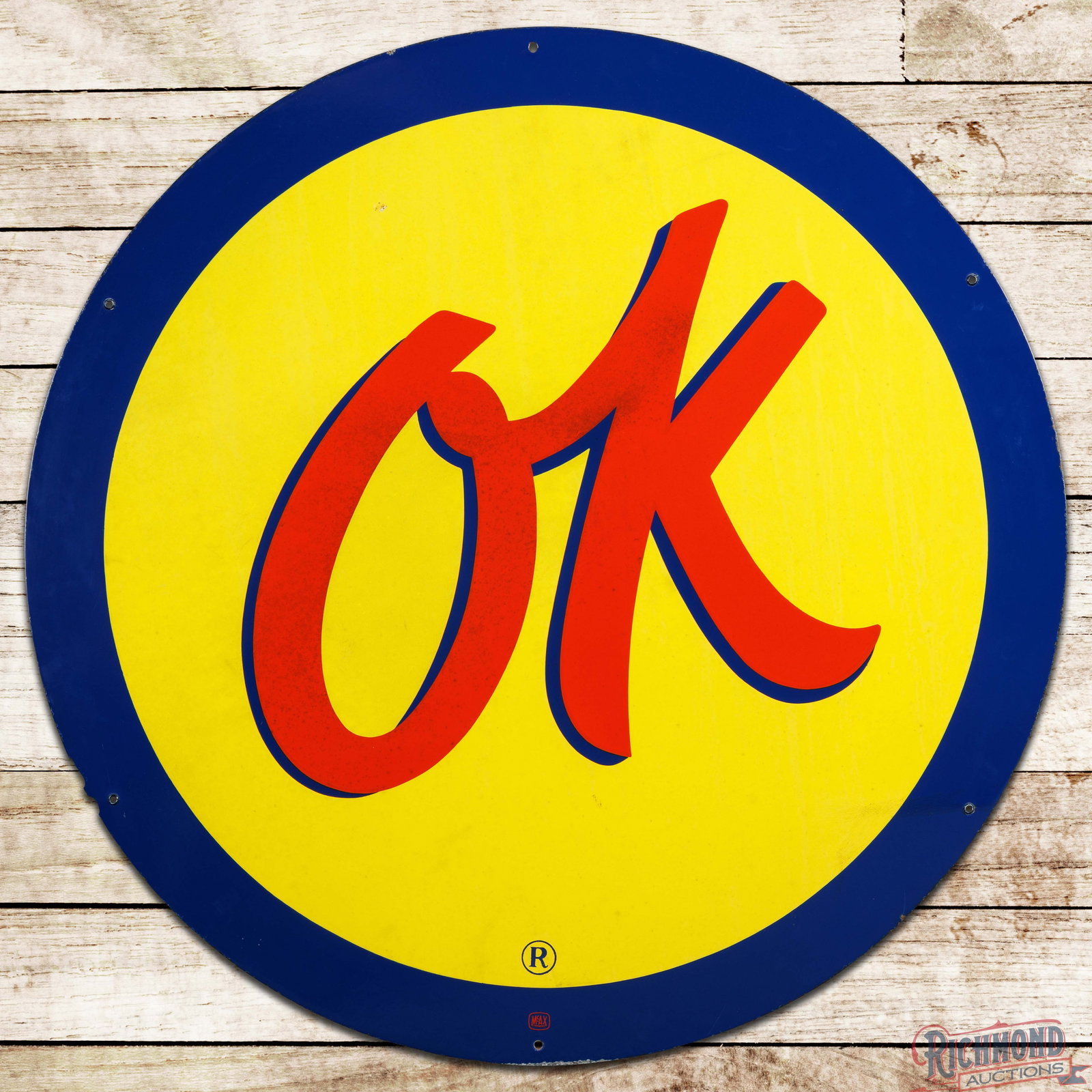 Chevrolet Ok 36" Single Sided Porcelain Logo Sign (1 of 3)