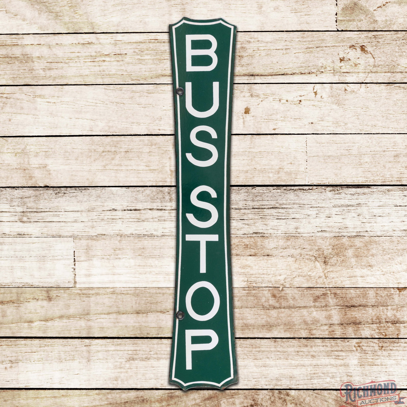 Bus Stop 30" Die Cut Double Sided Porcelain Sign (1 of 3)