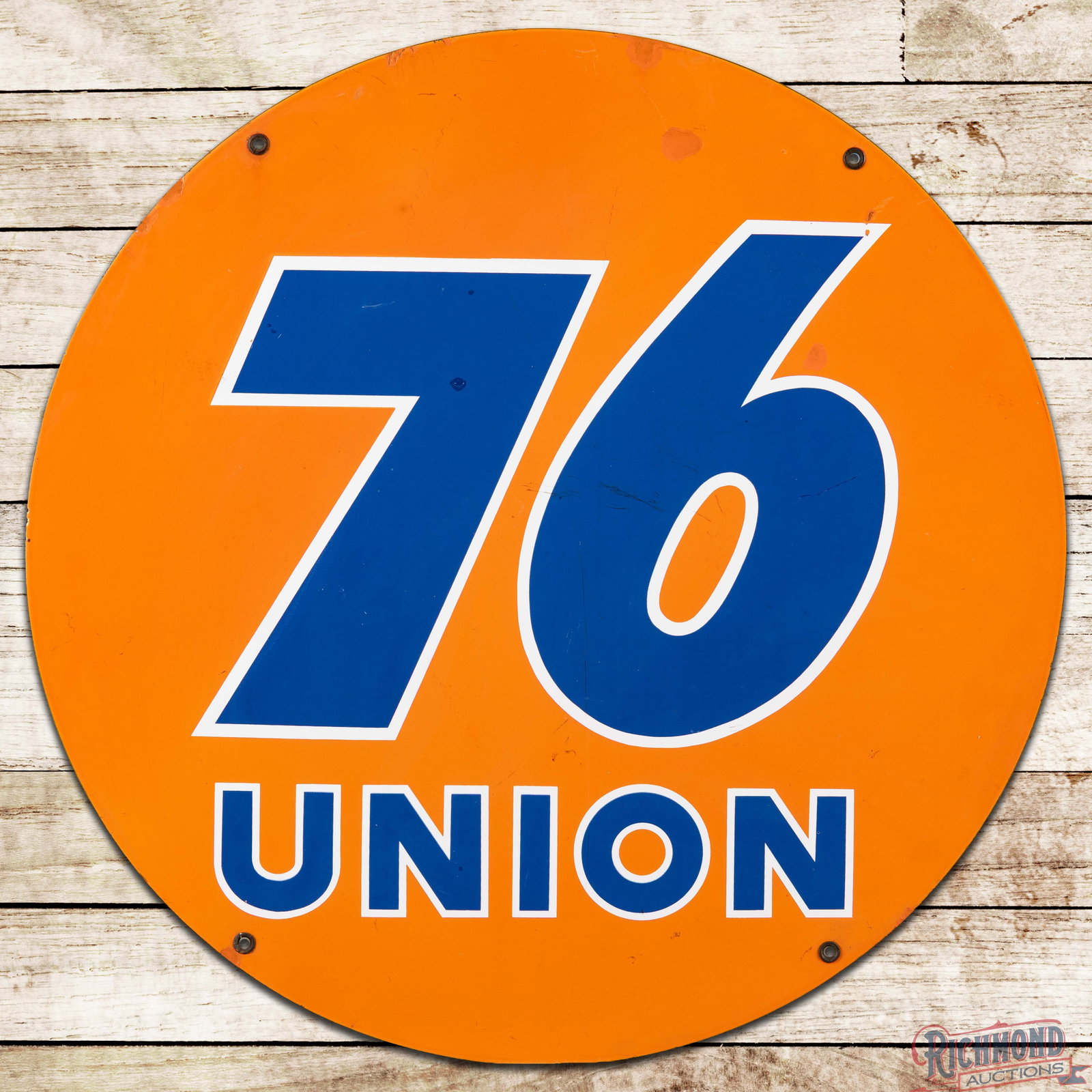 Union 76 Gasoline 30" Single Sided Porcelain Sign (1 of 3)