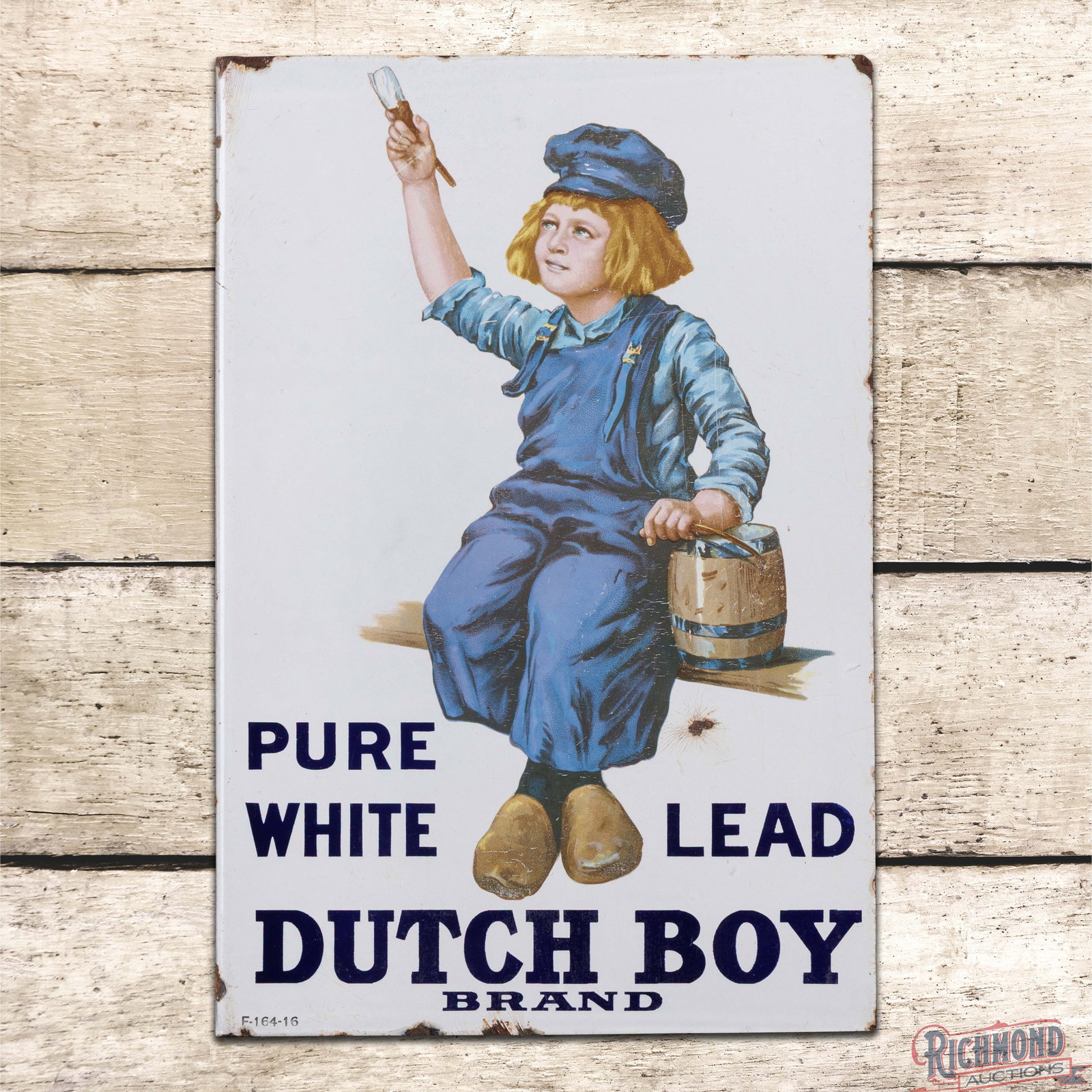 Dutch Boy Brand Pure White Lead Double Sided Porcelain Flange Sign (1 of 4)