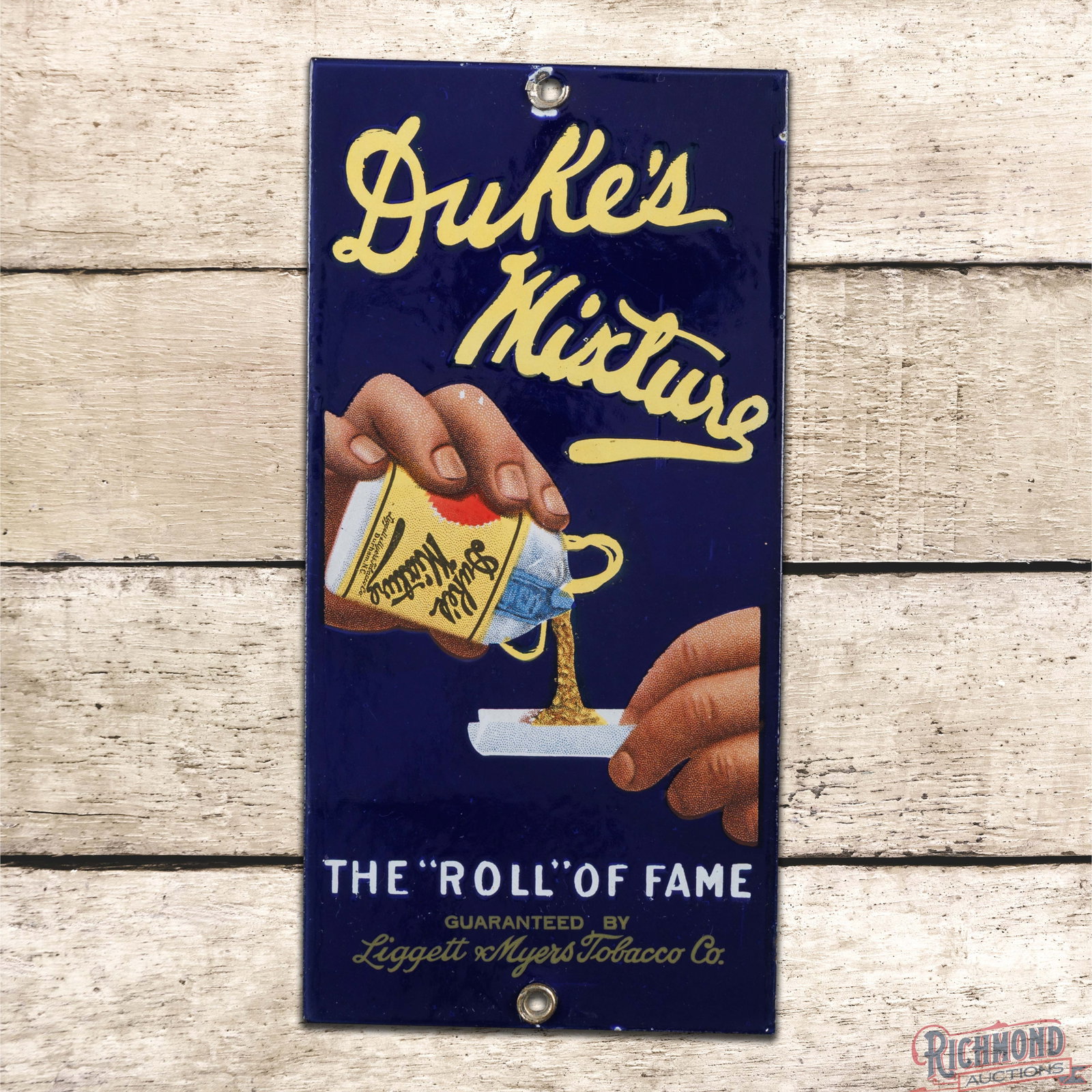 Duke's Mixture The "Roll" of Fame Single Sided Porcelain Door Push Sign (1 of 3)