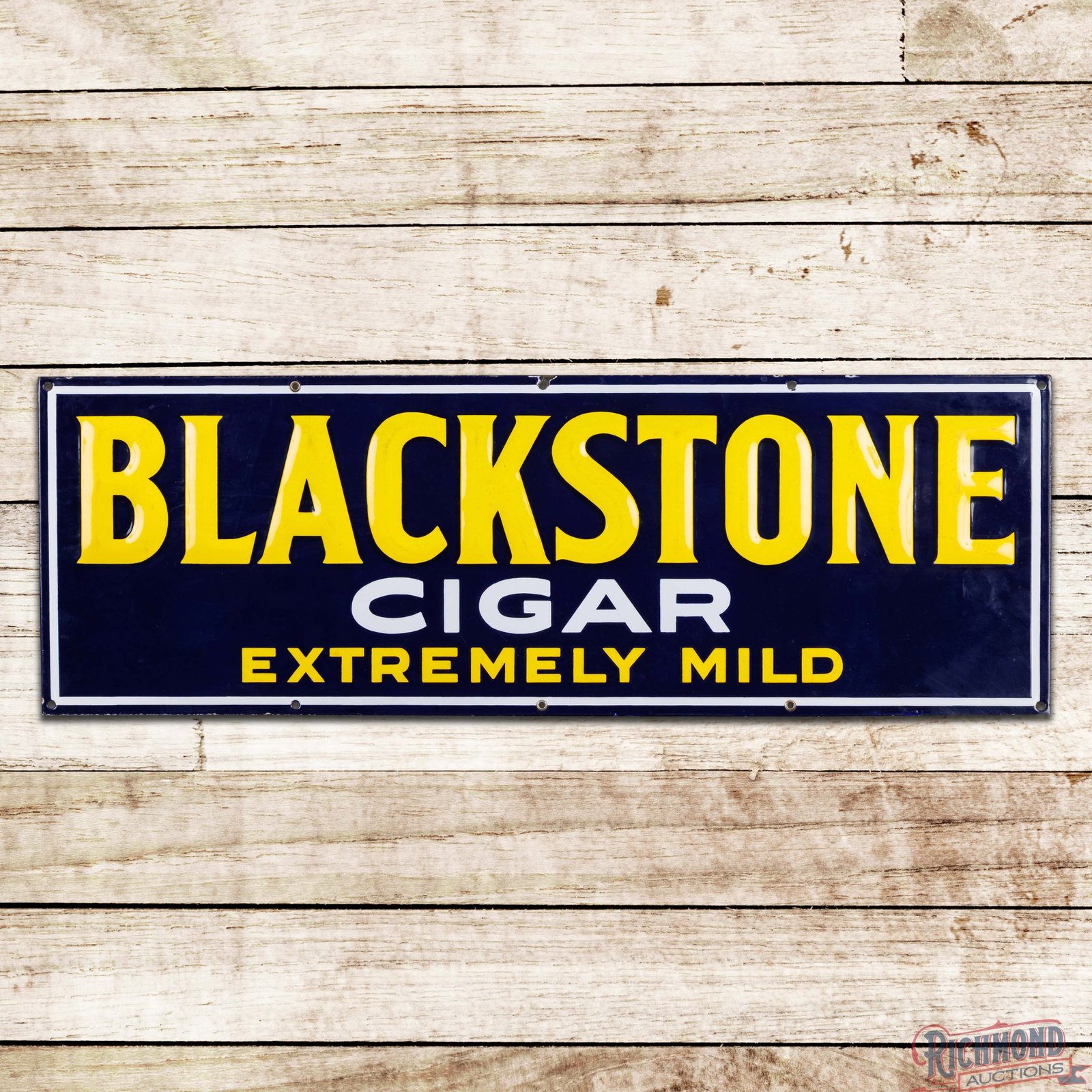 Blackstone Cigar "Extremely Mild" 36" Embossed Single Sided Porcelain Sign (1 of 3)