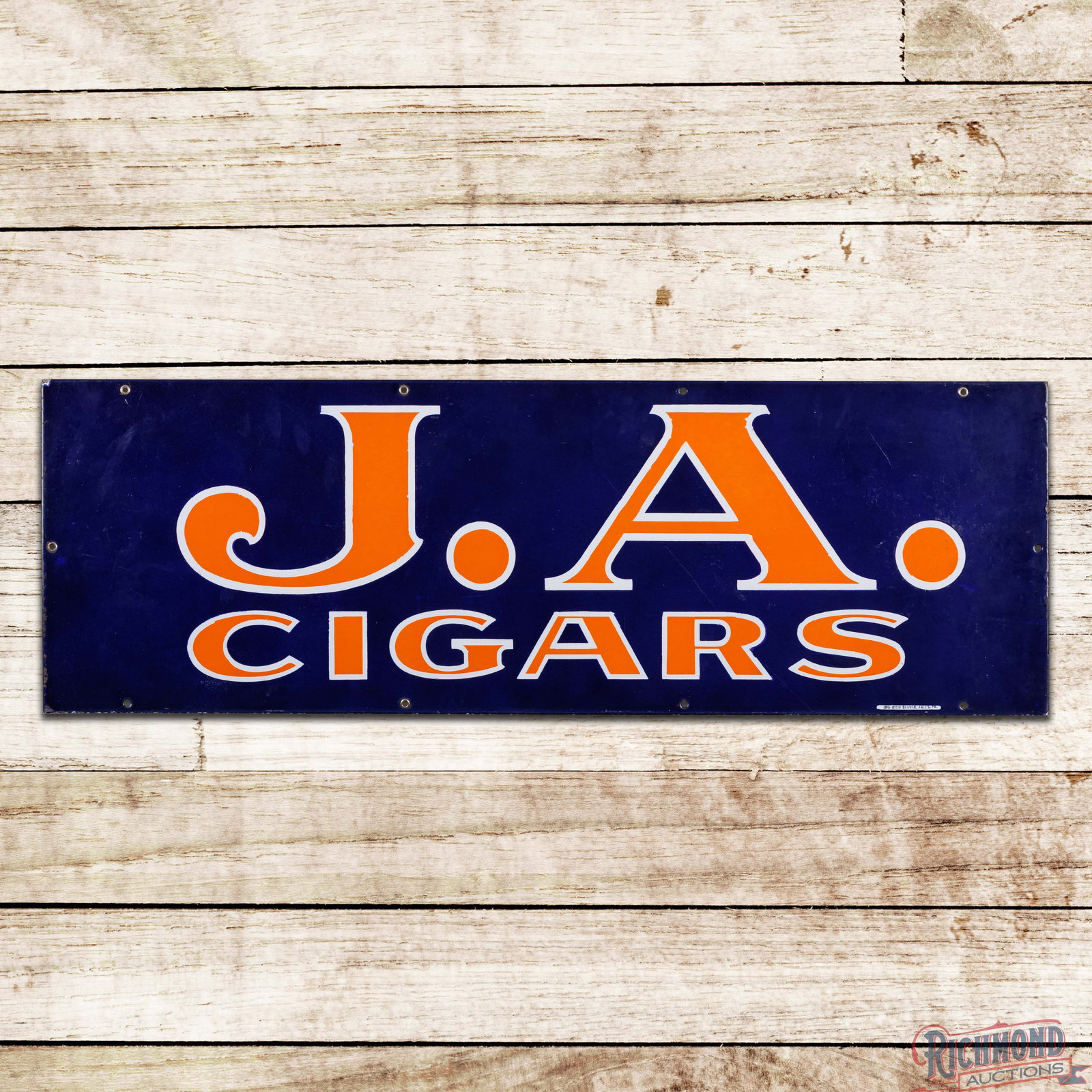 J.A. Cigars 36" Single Sided Porcelain Sign (1 of 3)