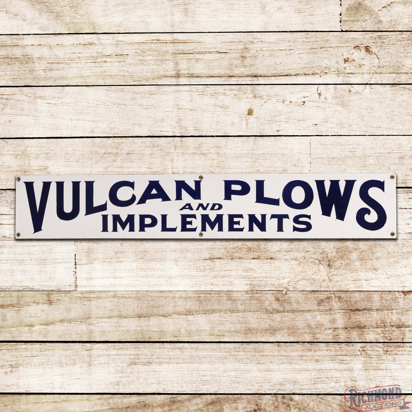 Vulcan Plows and Implements 36" Single Sided Porcelain Sign (1 of 3)