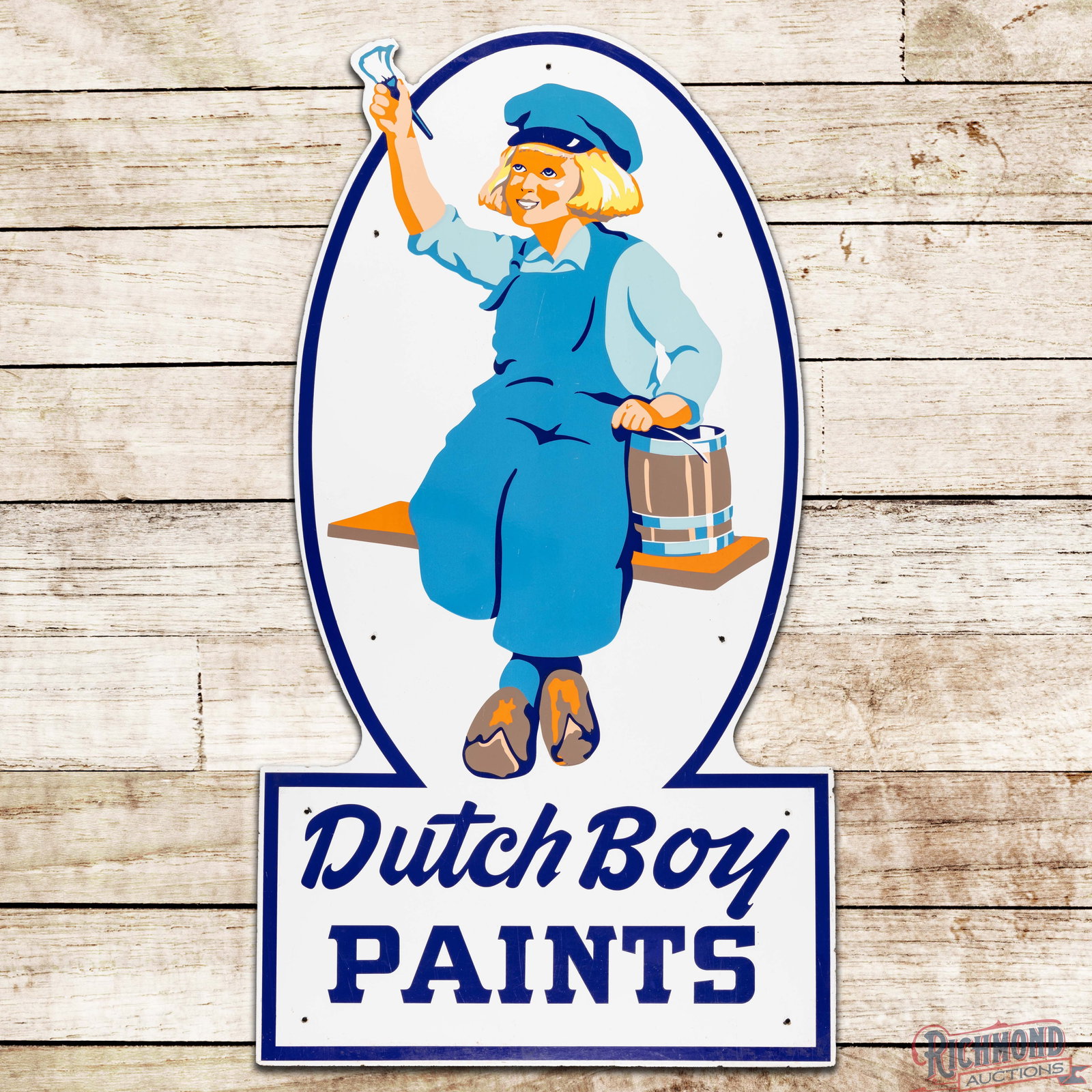 Dutch Boy Paints 54"' Die Cut Single Sided Porcelain Sign (1 of 3)
