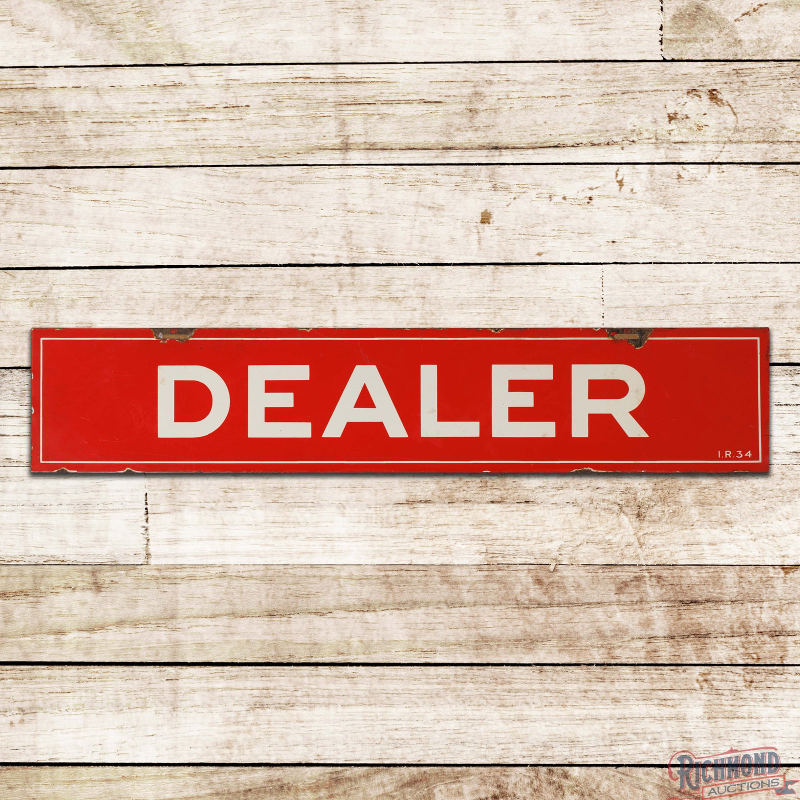 Rare 1934 Socony Vacuum Double Sided Porcelain Dealer ID Sign (1 of 3)