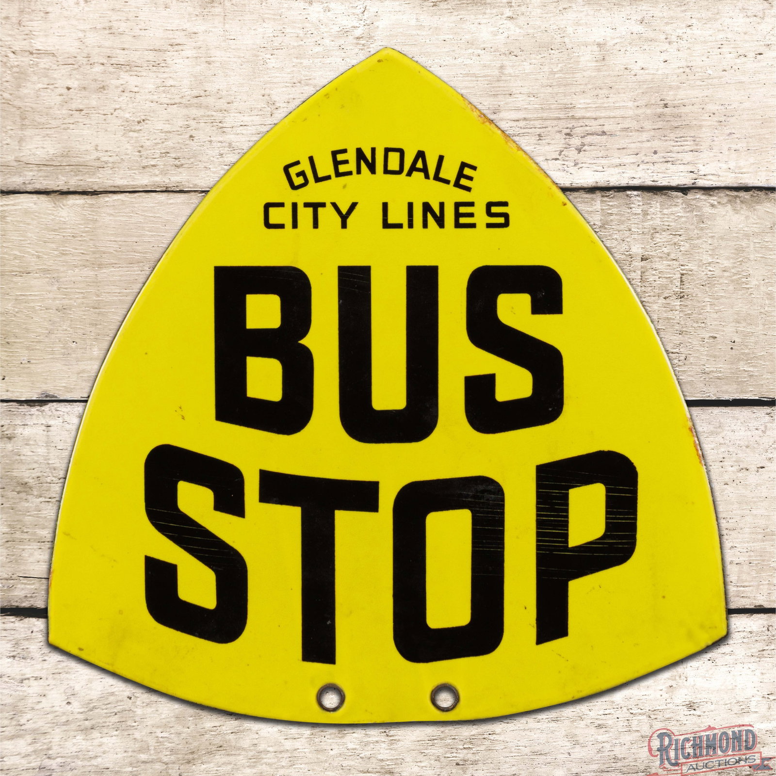 Glendale City Lines Bus Stop Double Sided Porcelain Sign California (1 of 3)