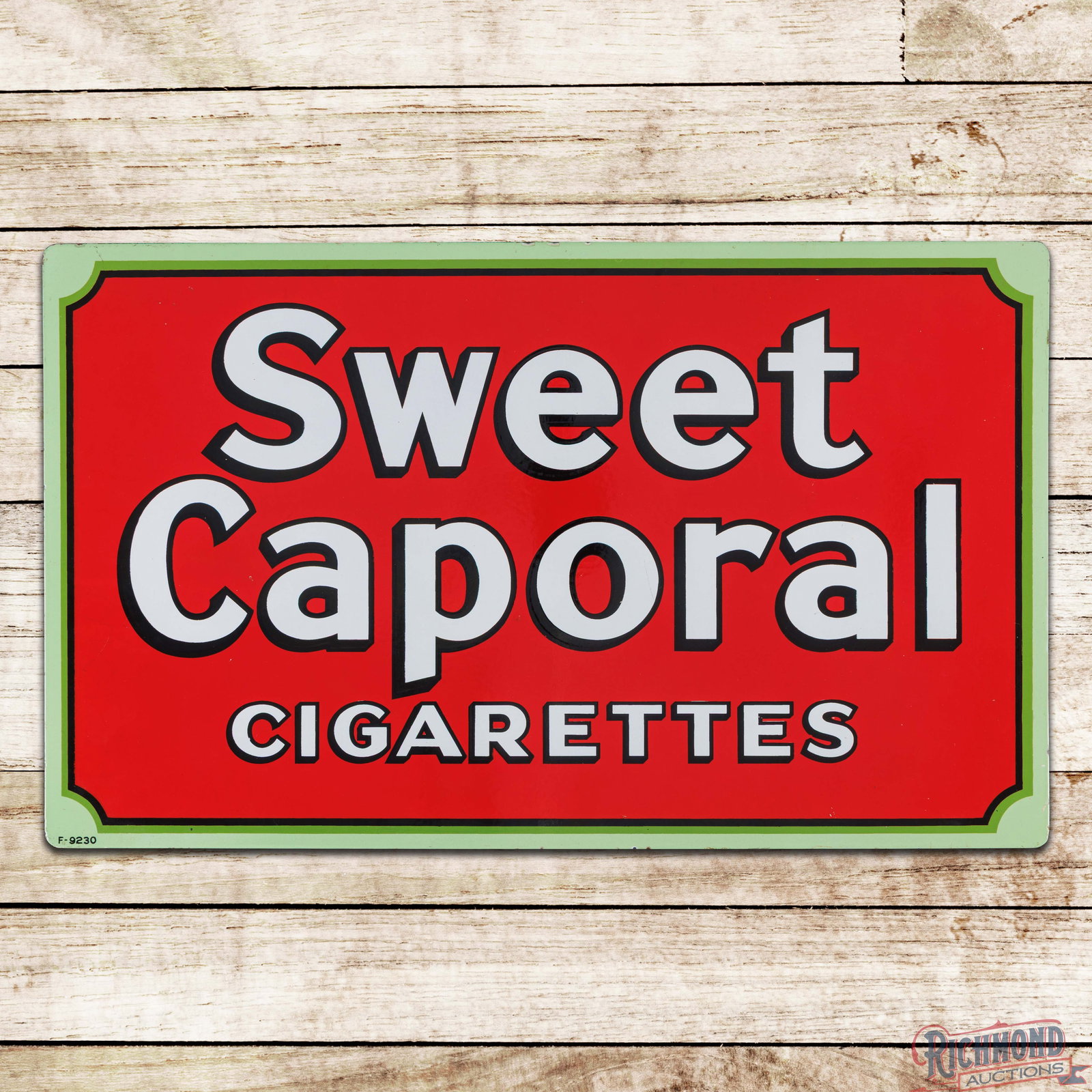 Sweet Caporal Cigarettes Single Sided Porcelain Sign (1 of 3)