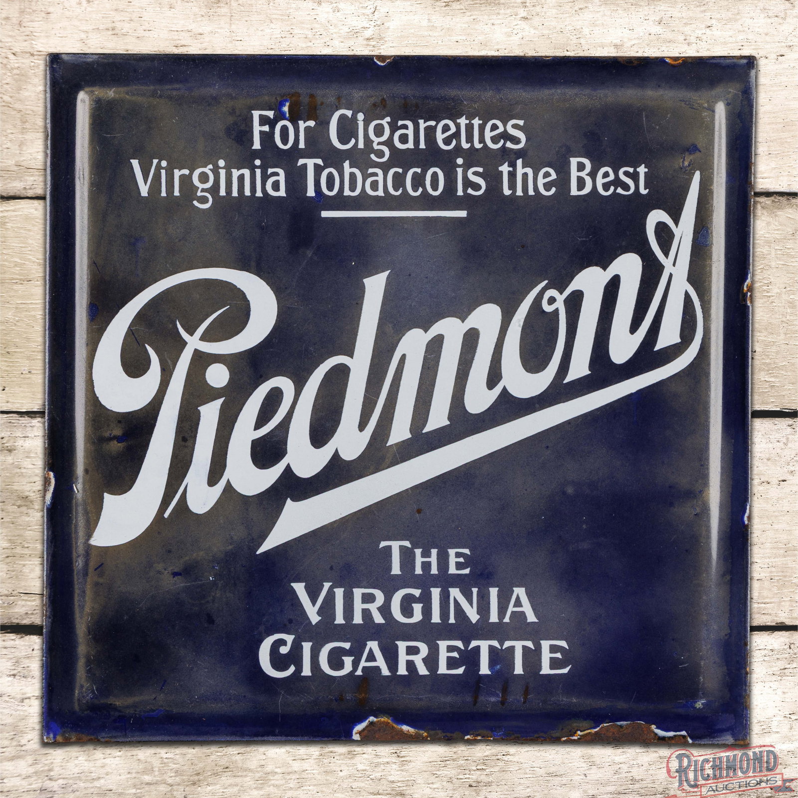 Piedmont The Virginia Cigarette Double Sided Porcelain Sign (1 of 3)