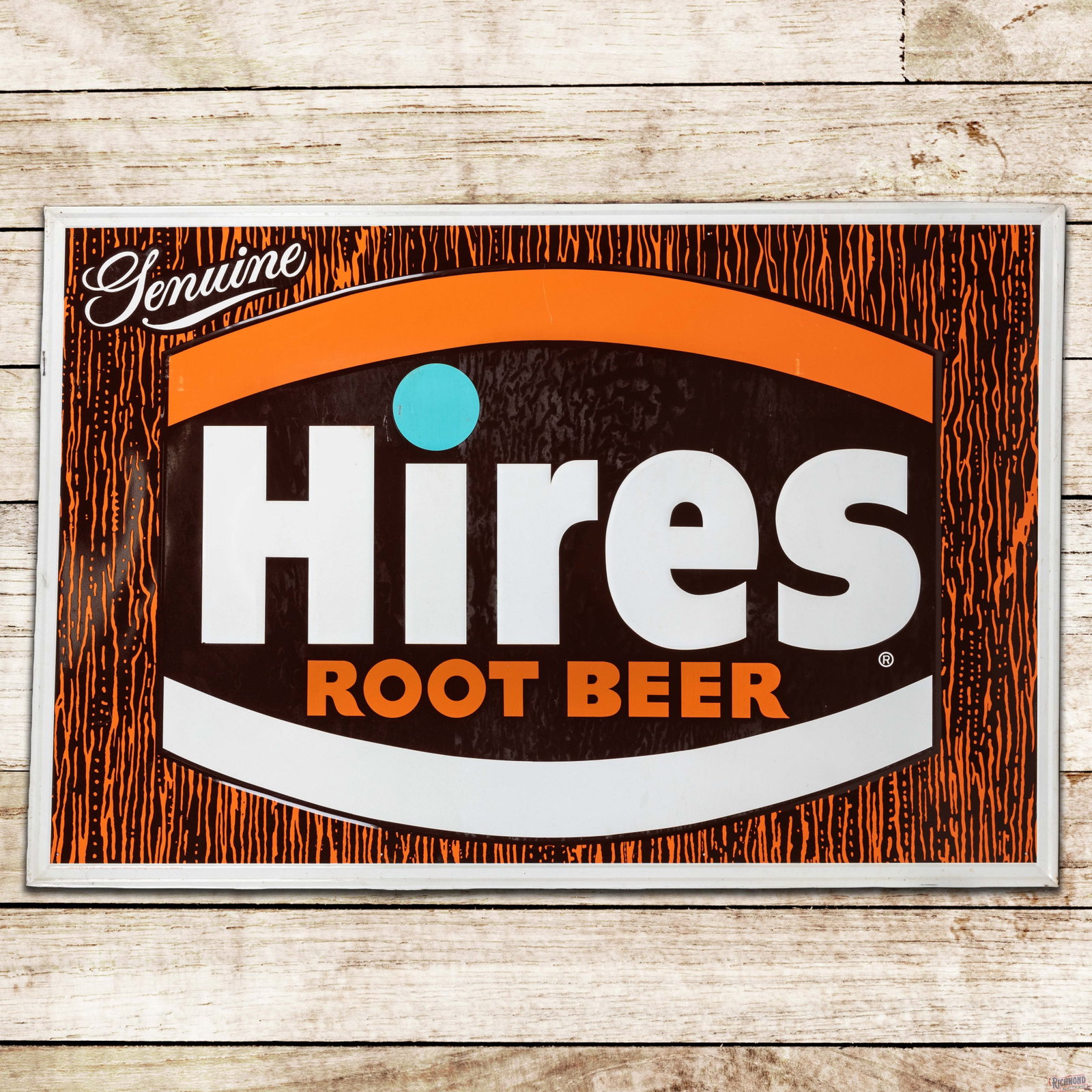 Hires Root Beer 5' Emb. Single Sided Tin Sign (1 of 3)
