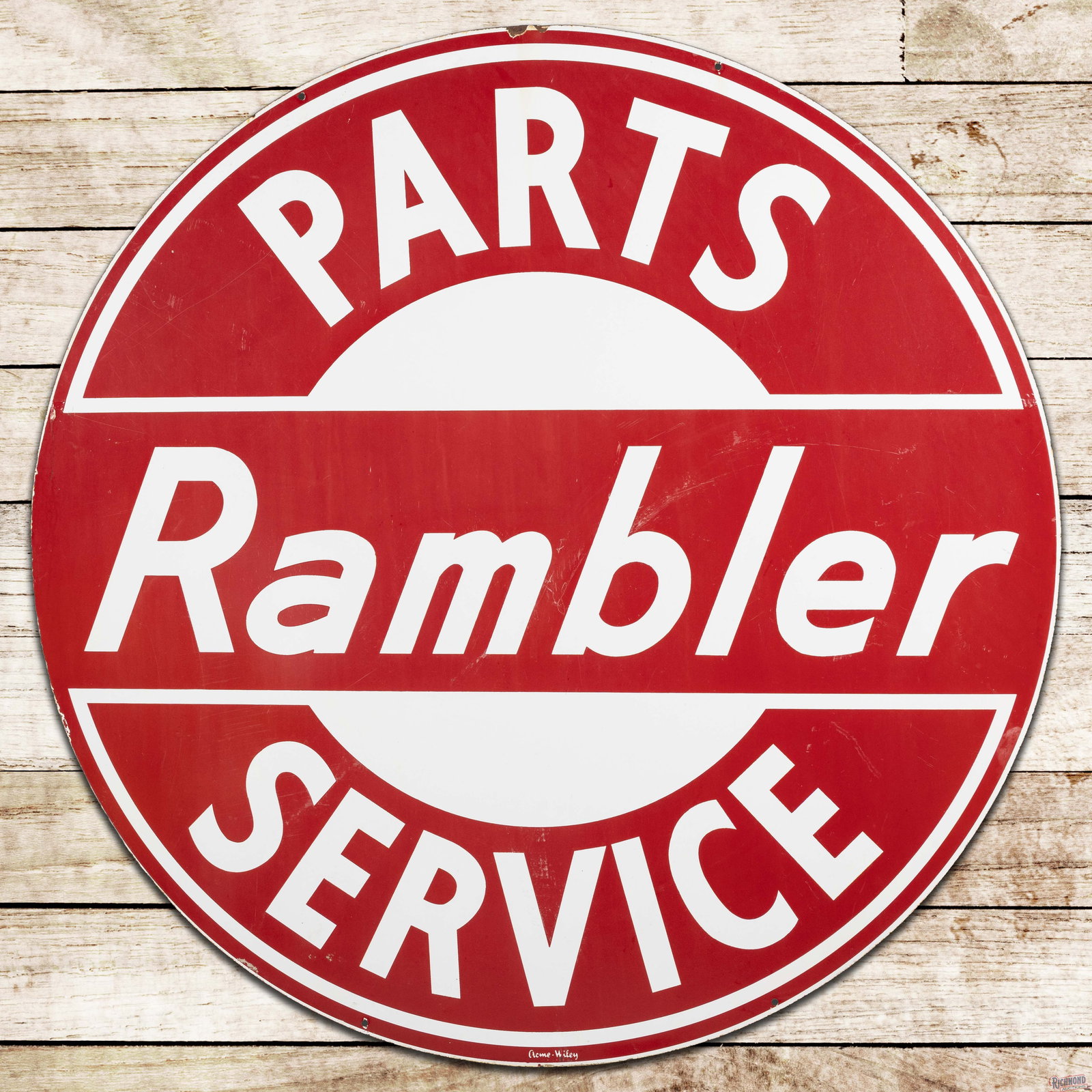 Rambler Parts Service 5' Double Sided Porcelain Sign (1 of 3)