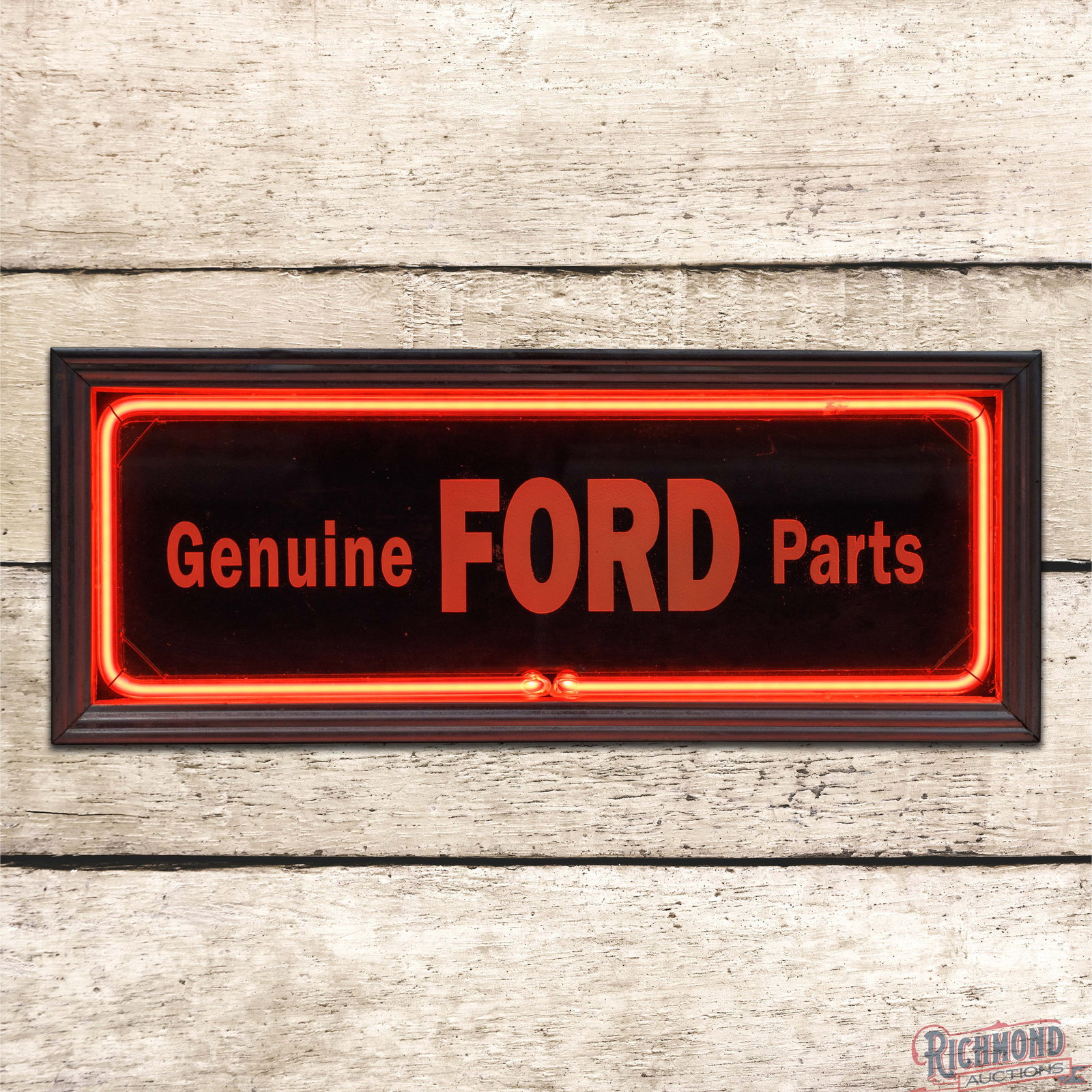 Ford Genuine Parts Reverse on Glass Neon Advertising Sign (1 of 4)