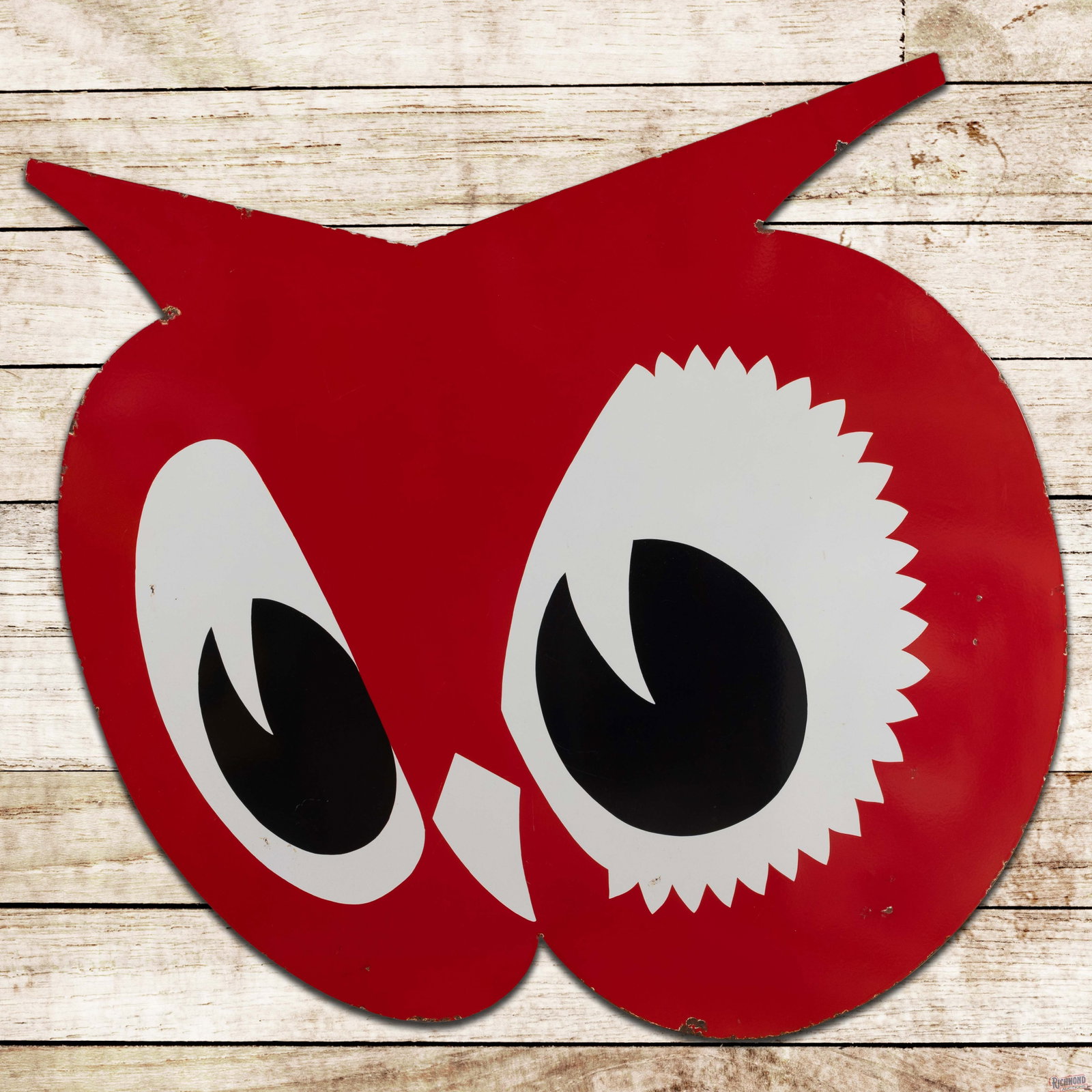 Red Owl Food Stores 4' Die Cut Single Sided Porcelain Sign (1 of 2)