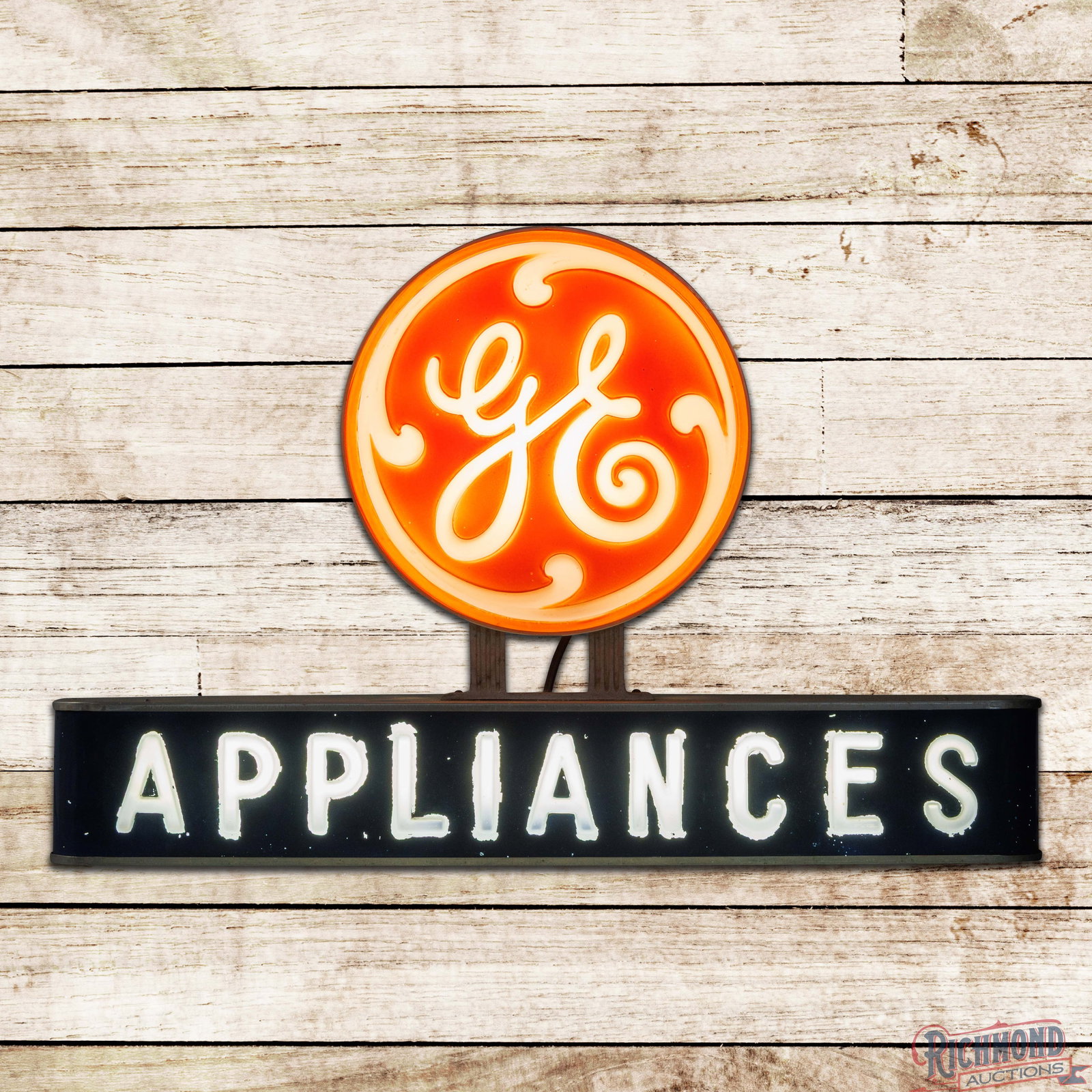 GE General Electric Appliances Die Cut Emb. Plastic Lackner Countertop Advertising Sign (1 of 4)