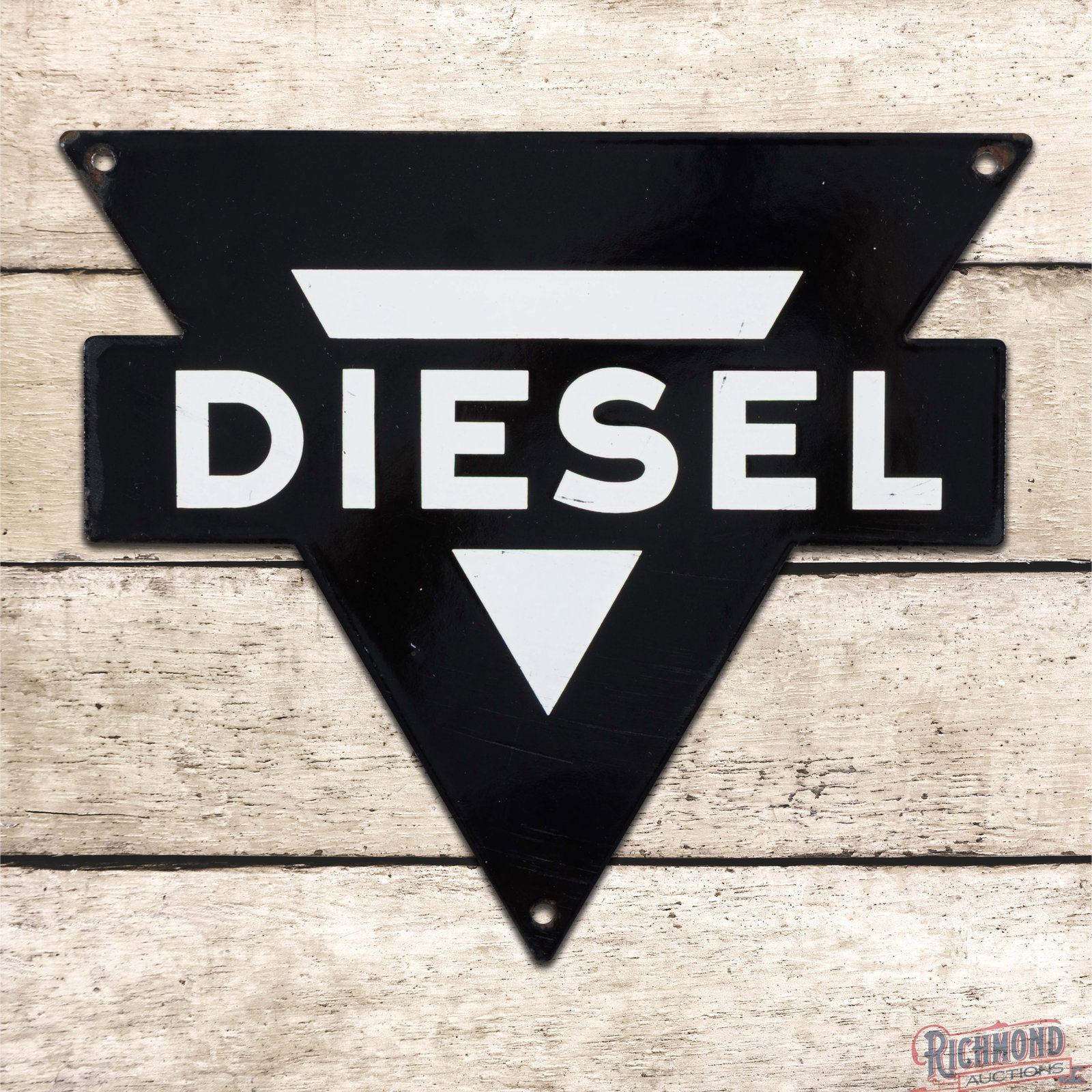 Rare Conoco Diesel Single Sided Porcelain Gas Pump Plate Sign (1 of 3)