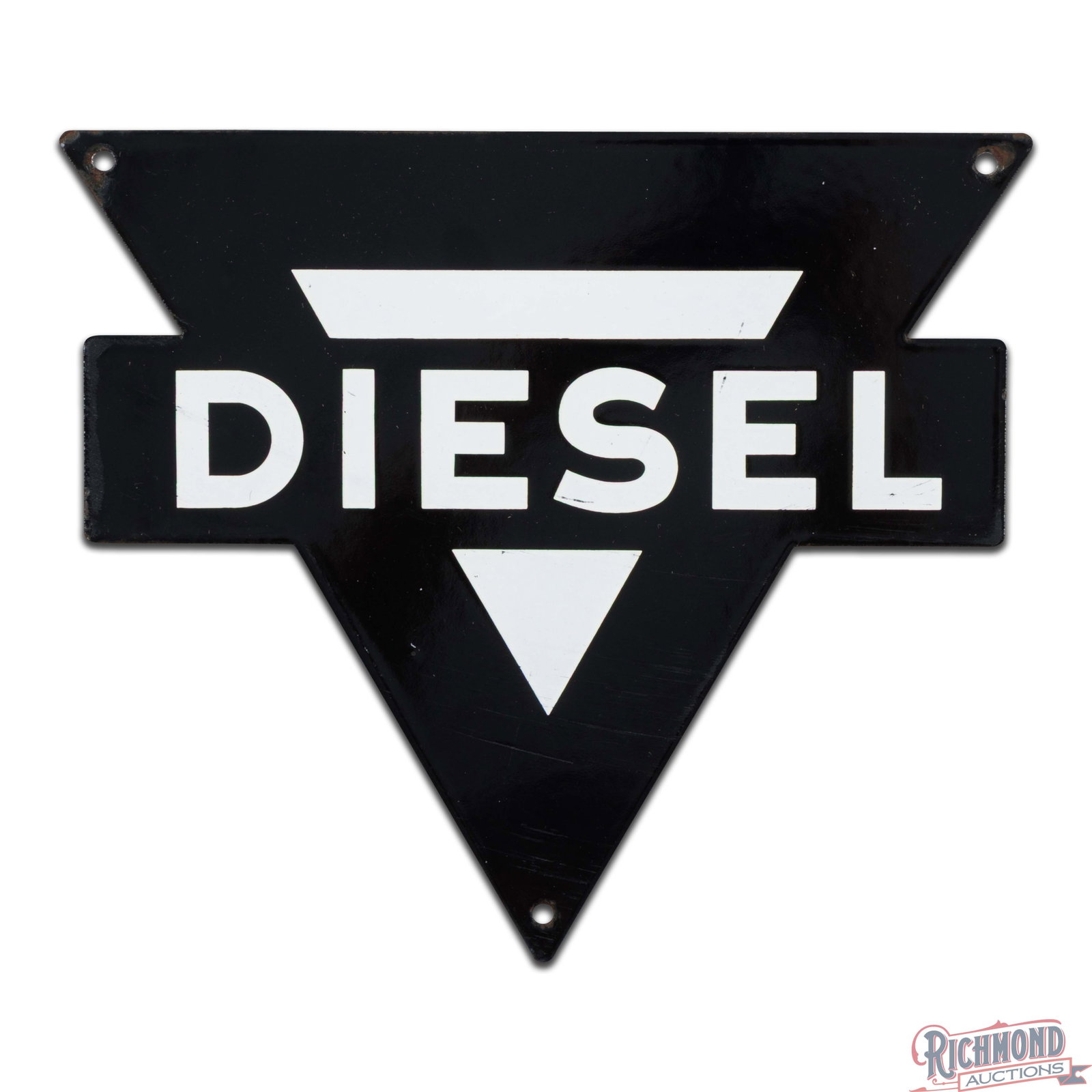 Rare Conoco Diesel Single Sided Porcelain Gas Pump Plate Sign - 2