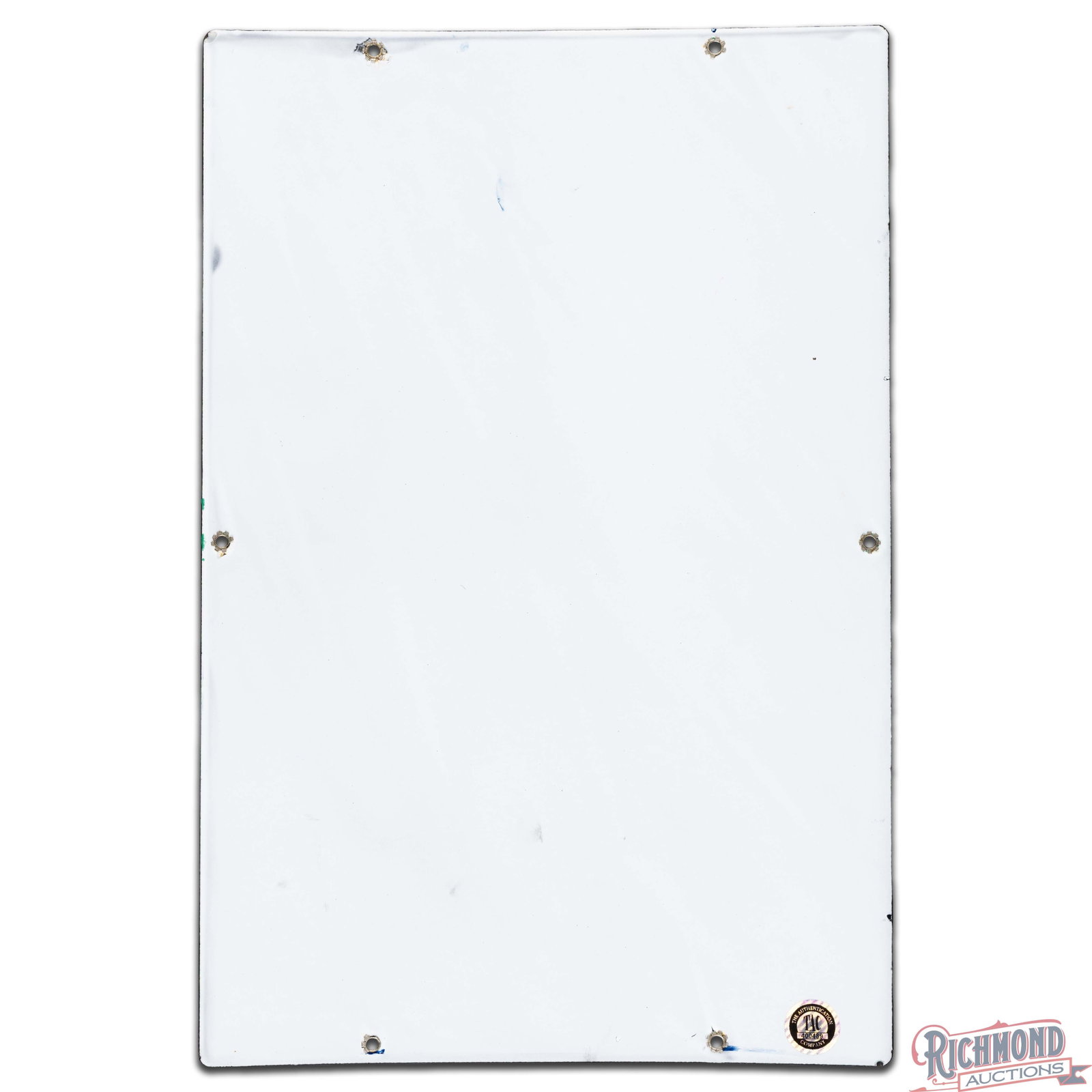 1940 Indian Gasoline Single Sided Porcelain Pump Plate Sign - 3