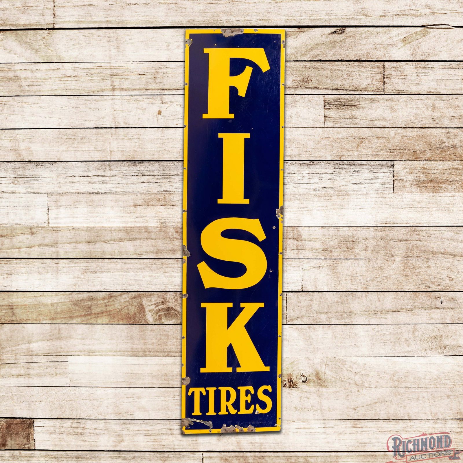 Fisk Tires 8' Single Sided Porcelain Sign (1 of 3)