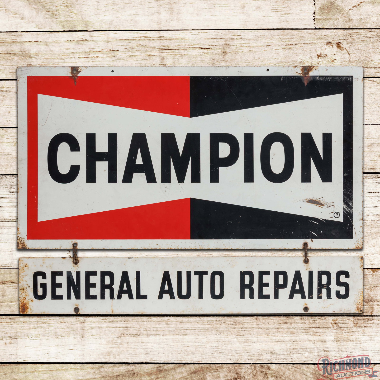 Champion Spark Plugs General Auto Repairs Double Sided Tin Sign (1 of 3)