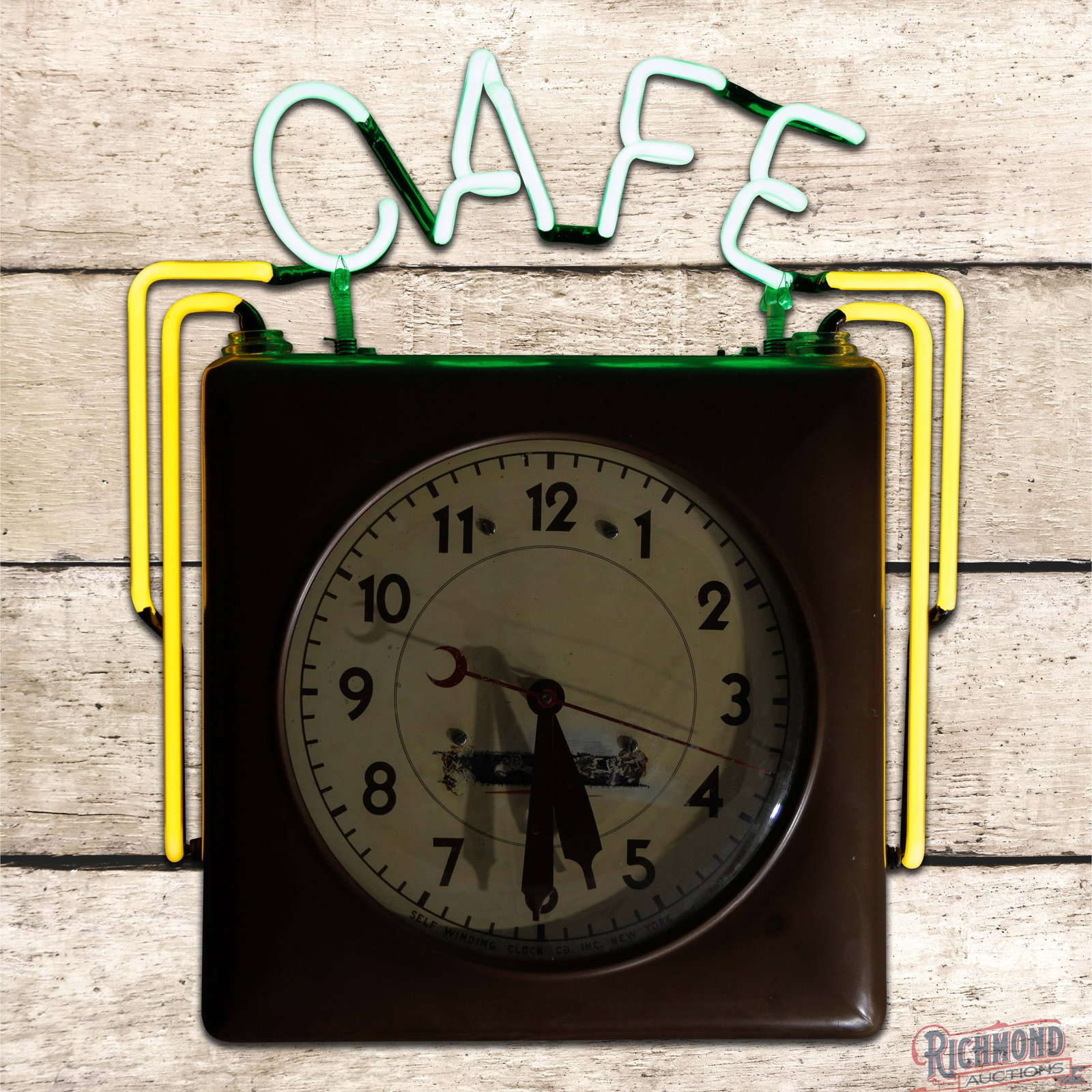 Caf? 22" Neon Advertising Clock (1 of 4)