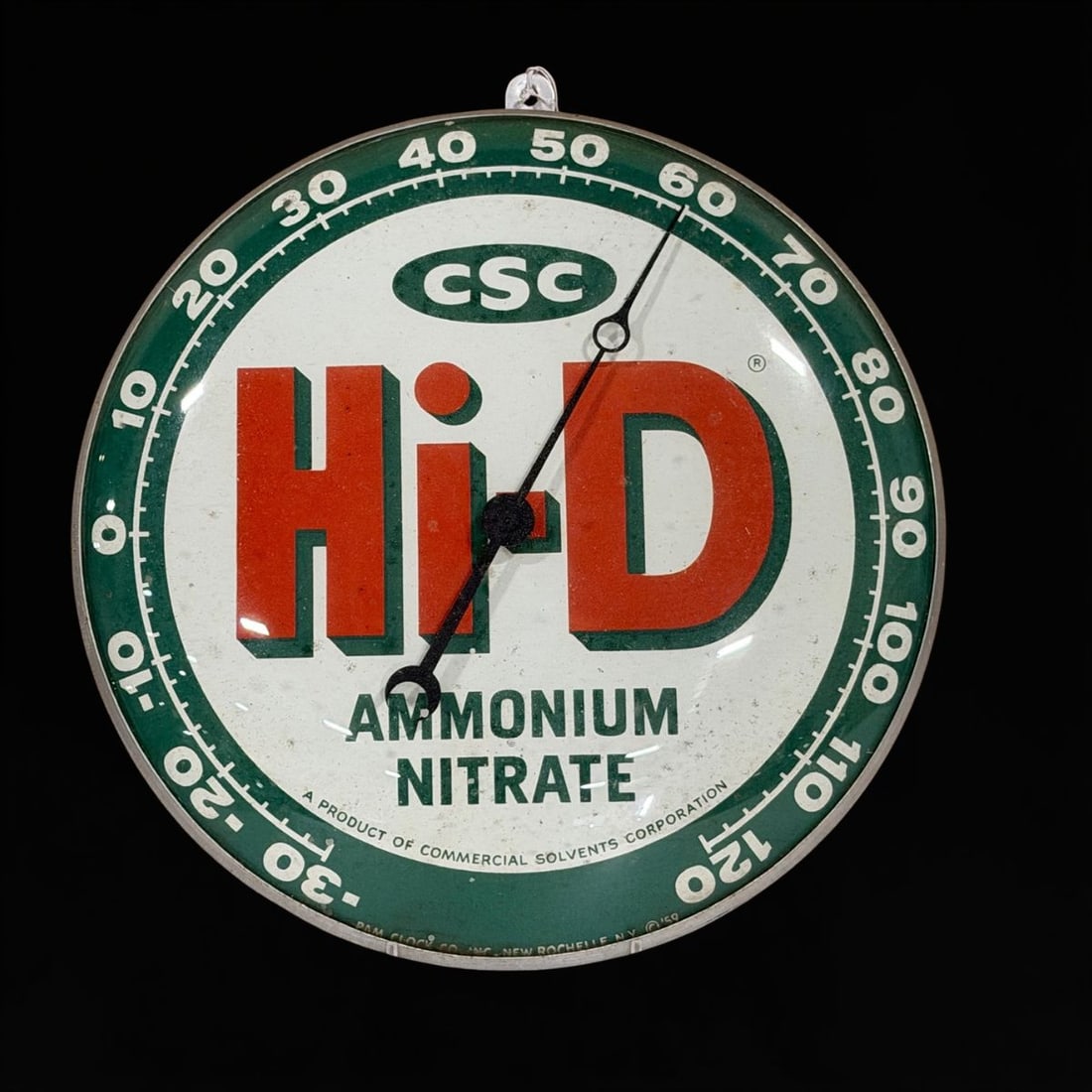 HD Ammonia Nitrate Farm Thermometer: Functional thermometer. 12" H. All items are eligible for free delivery to Rustbelt Americana in East Moline, IL on 8/6-7 or other shows that Richmond Auctions attends. Size 12" H Medium Tin