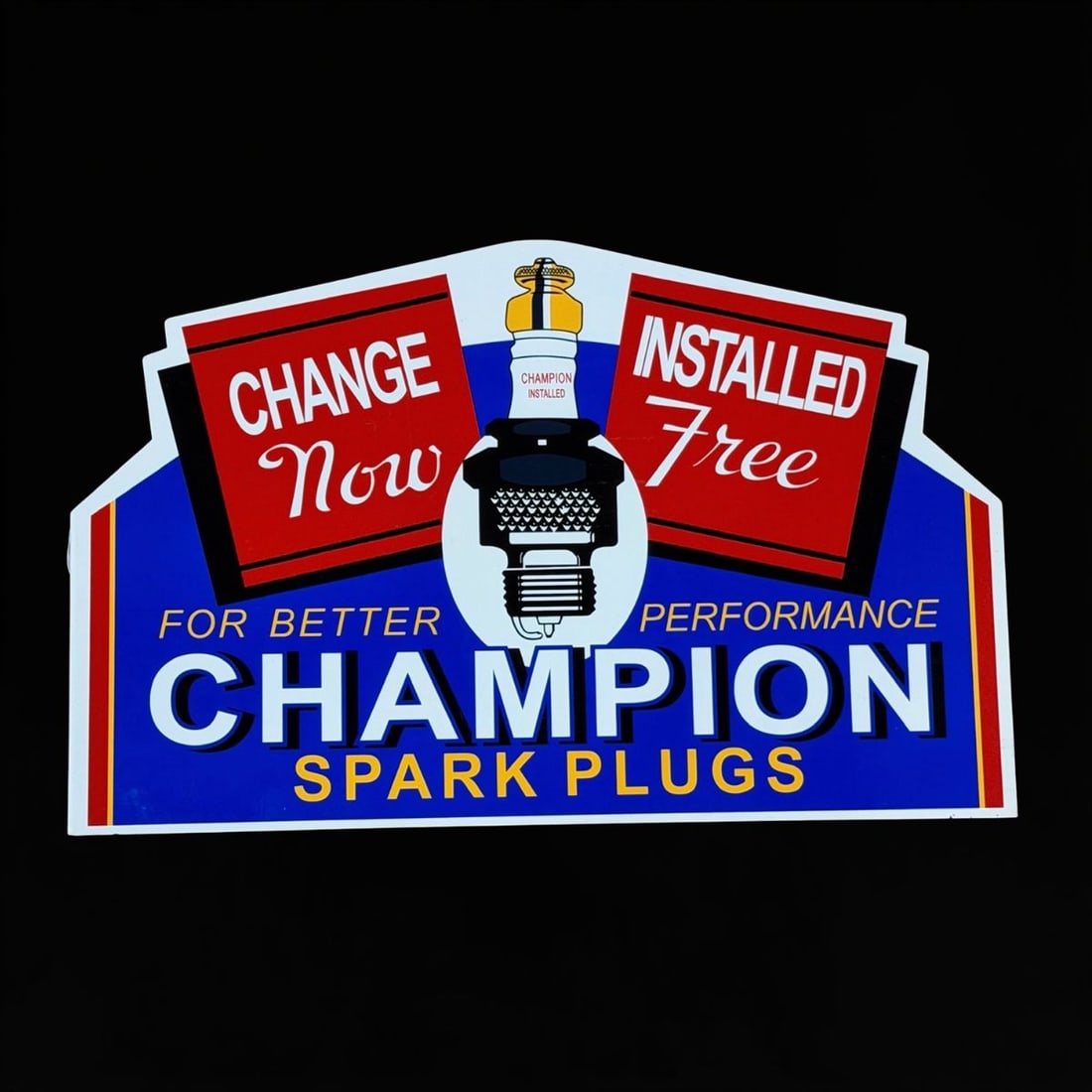 Champion Spark Plugs Flange Sign - 2