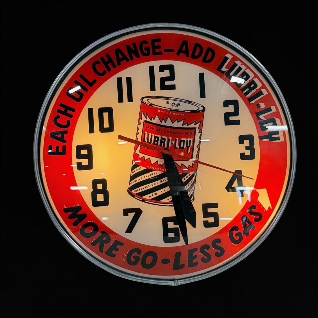 Lubriloy More Go Less Gas Light Up Clock - 2