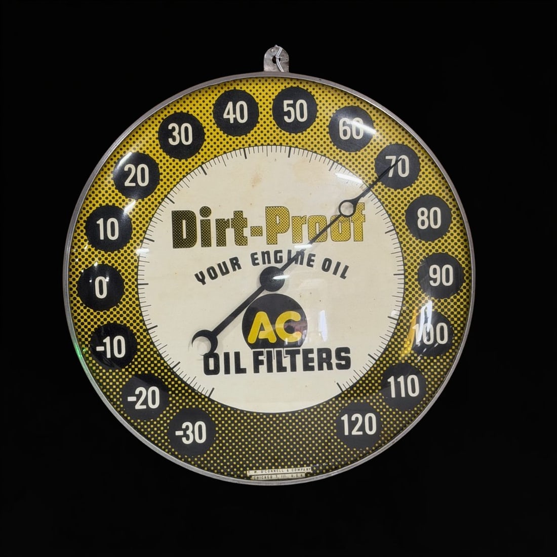 Dirt Proof Ac Oil Filters Thermometer: Clean face with good graphics, works as it should. Marked O'connell. 12" H. All items are eligible for free delivery to Rustbelt Americana in East Moline, IL on 8/6-7 or other shows that Richmond