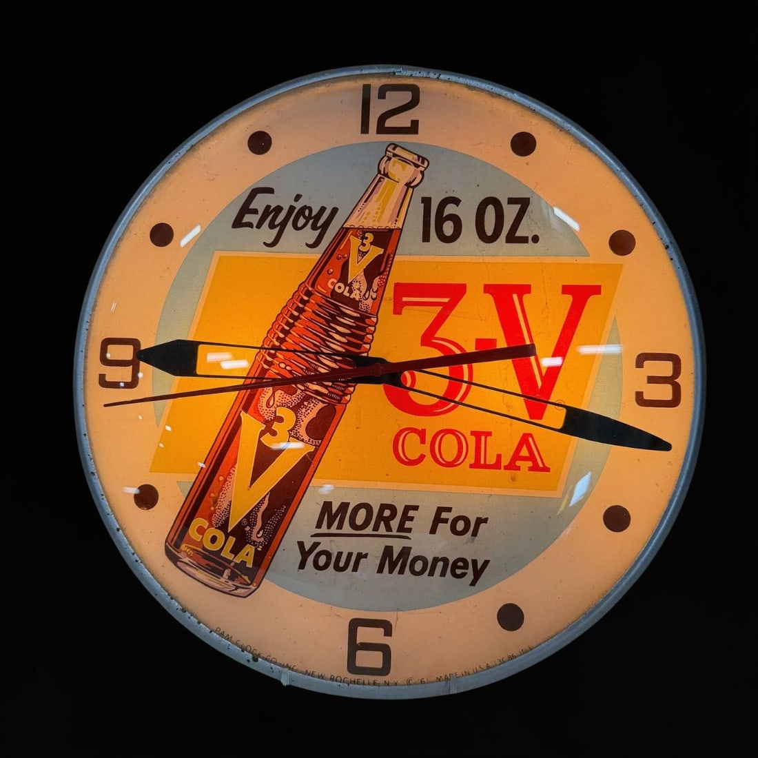 3V Cola More For Your Money Light Up Clock - 2