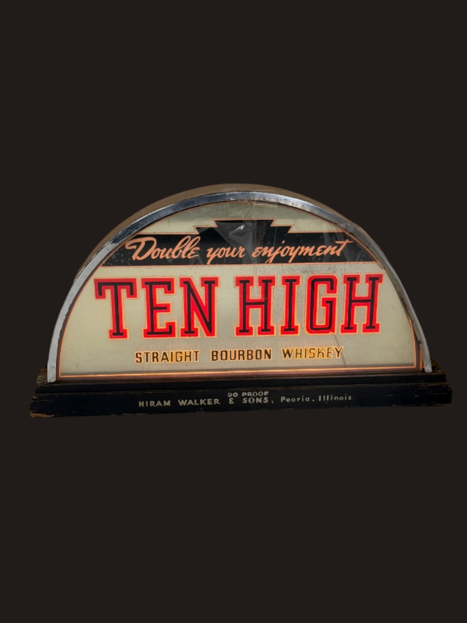 Ten High Straight Bourbon Whiskey Flashing Sign - 3