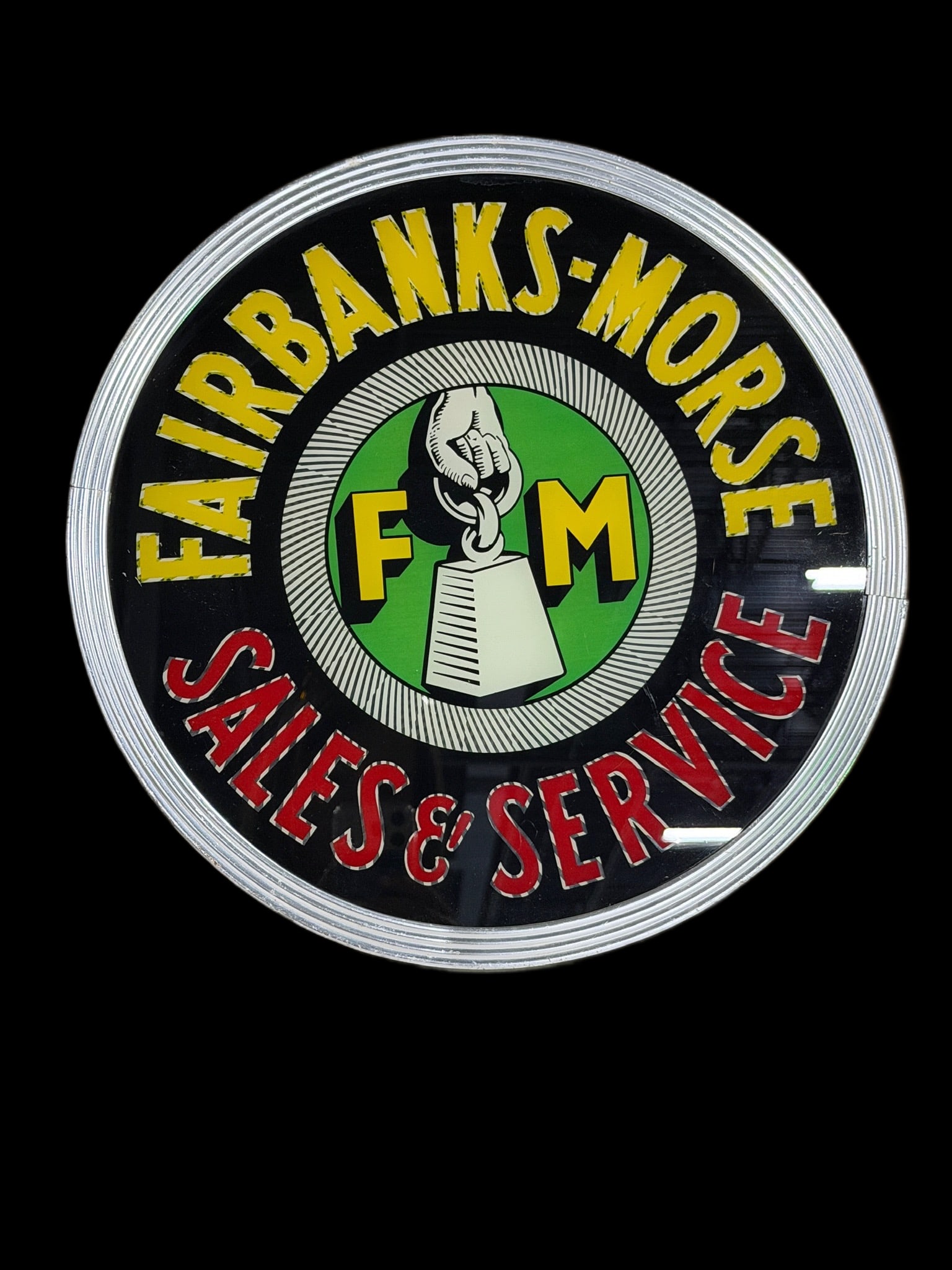 Fairbanks Morse Sales And Service Light Up: The light does come on, but the spinner motor does not work. Cord is frayed in a few areas.. 16" H x 16" W x 7" D. All items are eligible for free delivery to Rustbelt Americana in East Moline, IL on