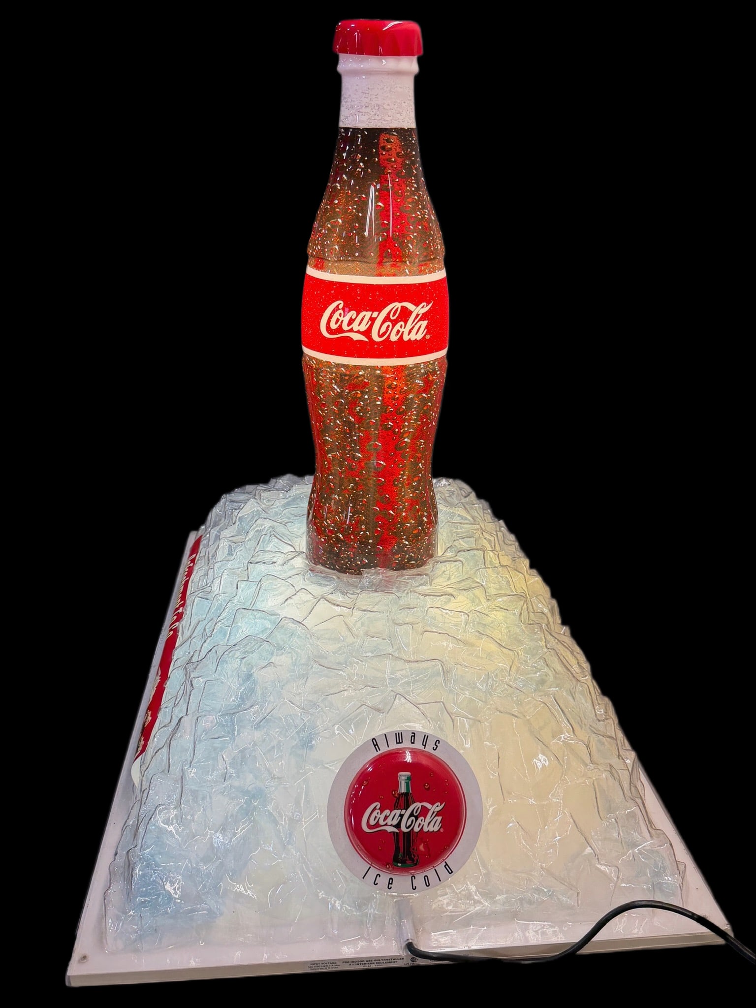 Coca Cola Coke Bubbling Bottle Spinning Display - 4