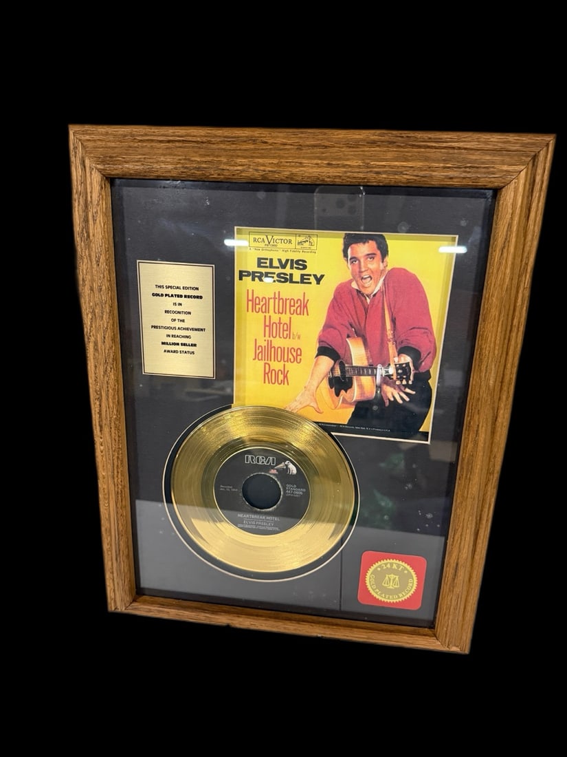 3 Piece Elvis Gold Plated Records - 3