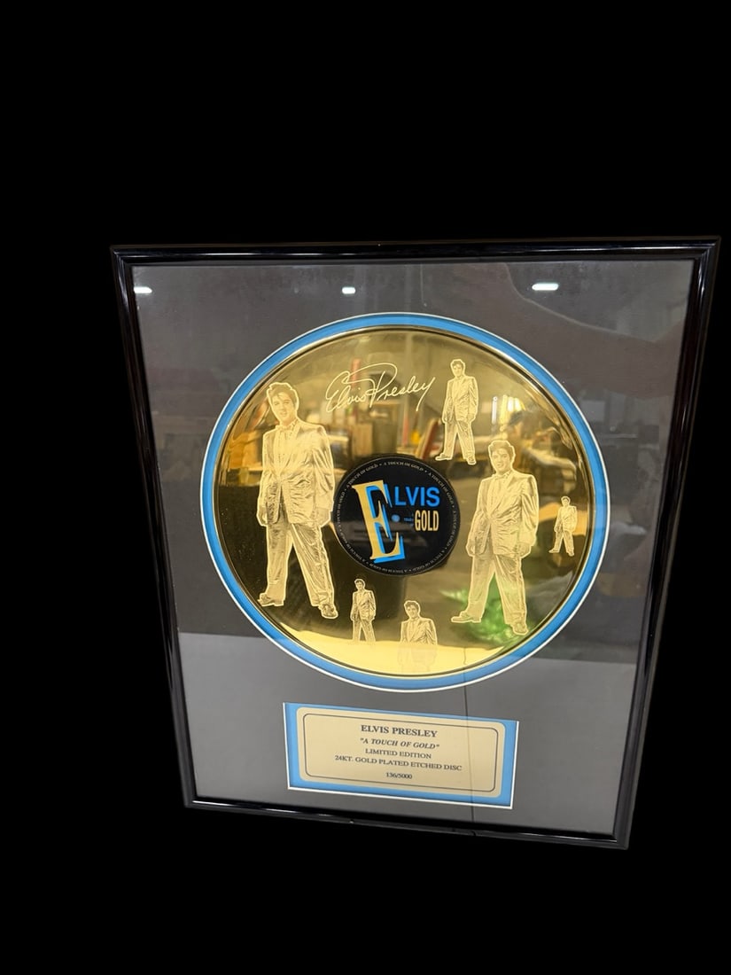 3 Piece Elvis Gold Plated Records - 5