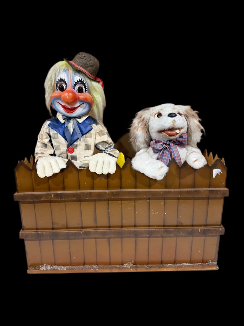 Dog & Clown Store Display Automation: Your wife and kids will love this automation display. The dog and clown bob up and down when plugged in. 22" H x 23" W x 7" D. All items are eligible for free delivery to Rustbelt Americana in East