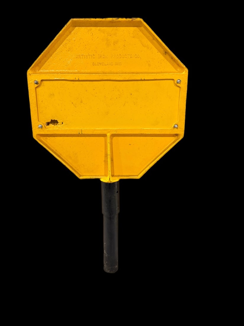 Repainted Heavy Cast Stop Sign With Stand - 2
