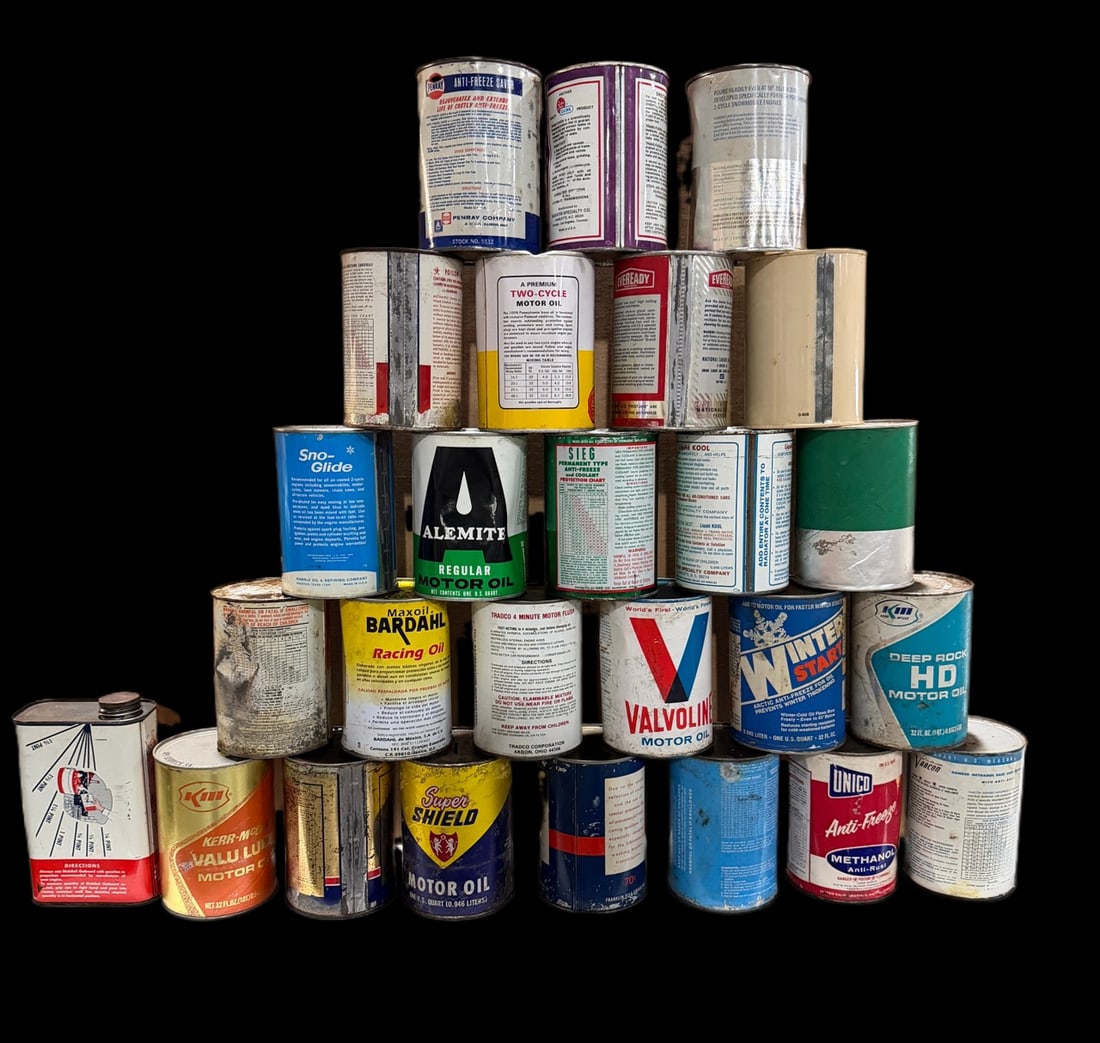 Mixed Lot Of Valvoline Mobil Alemite Pennzoil Amoco Citgo Oil Gas - 2